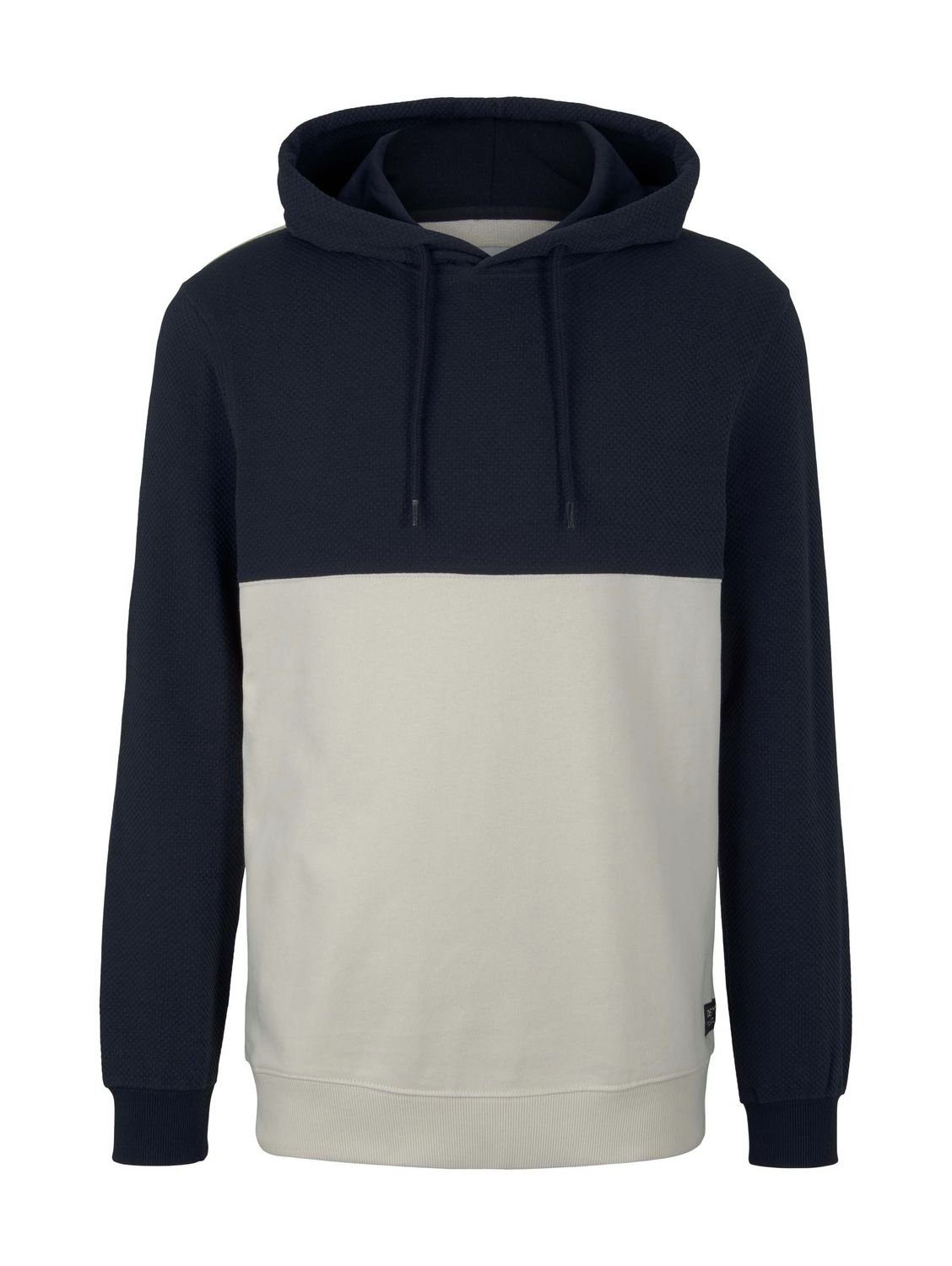 TOM TAILOR Denim Hoodie Structure Hoody mit Kapuze