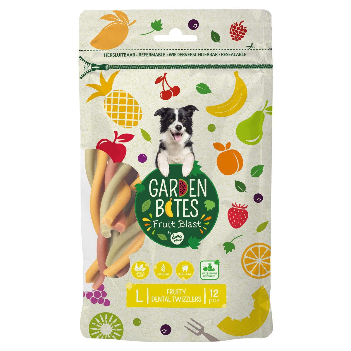 DUVO+ Garden Bites Fruity Dental Twizzlers, für: Hund