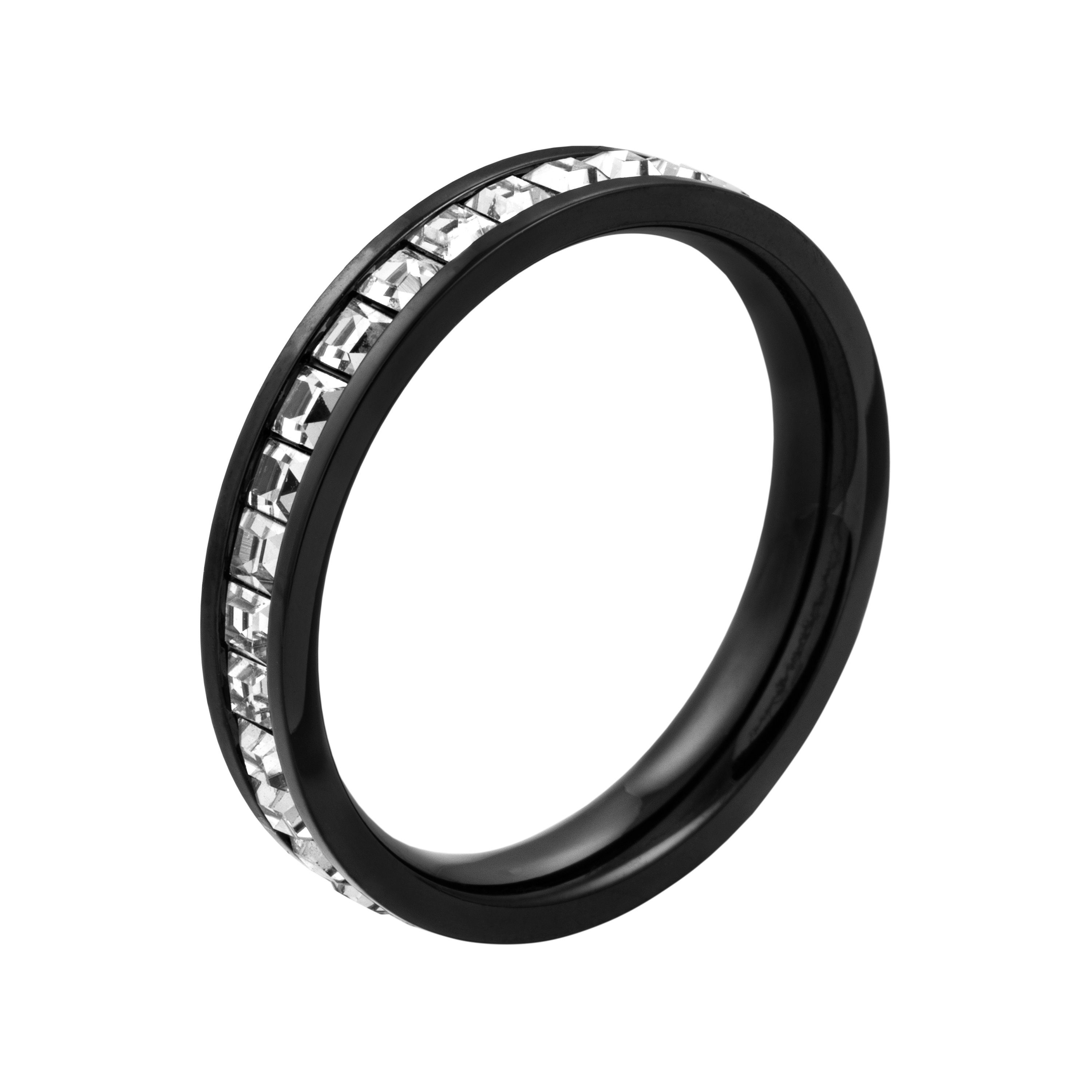 meditoys Fingerring Damen-Edelstahlring · Schwarz mit günstig online kaufen