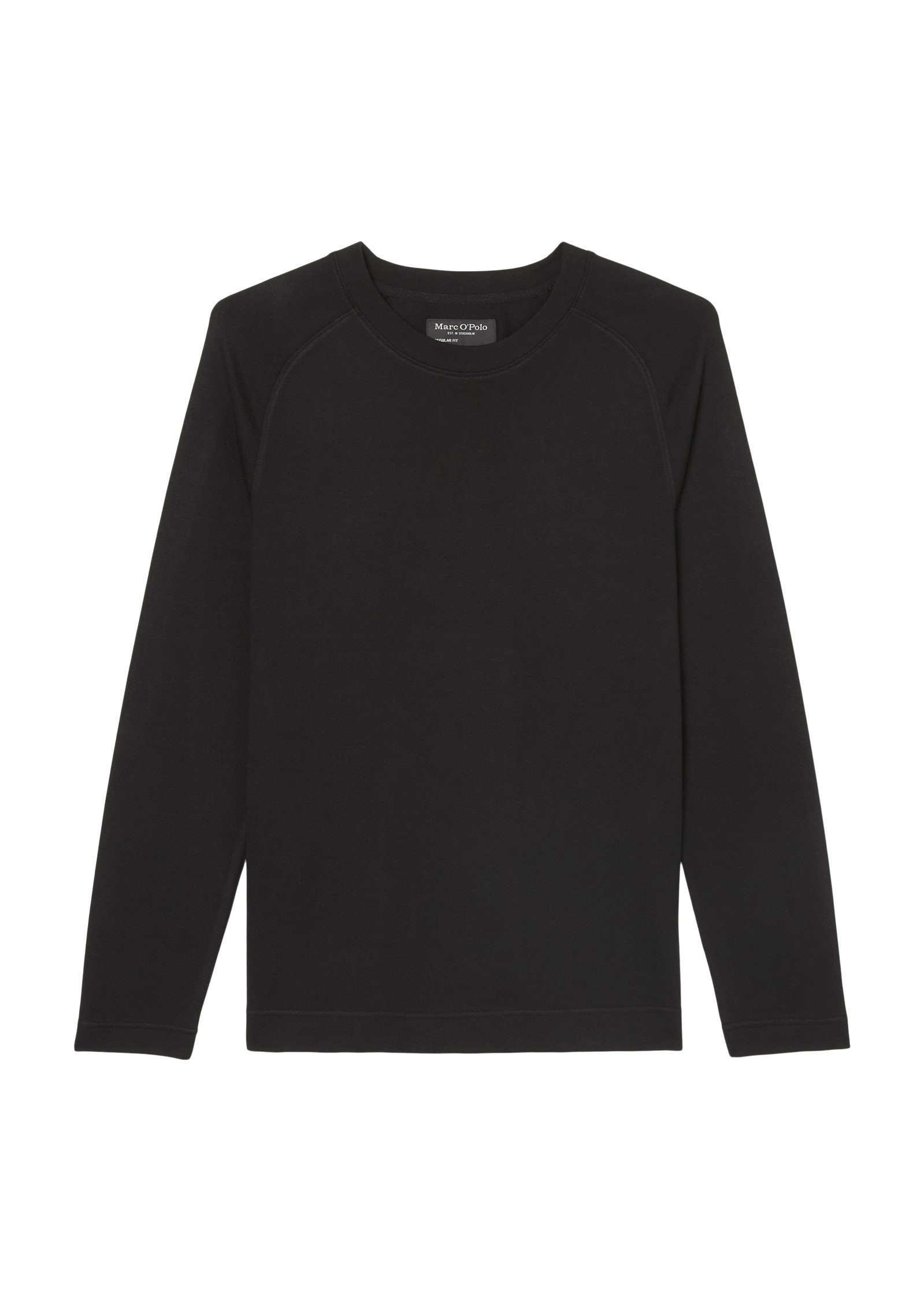 Marc O'Polo Langarmshirt schwarz softem aus Heavy-Jersey