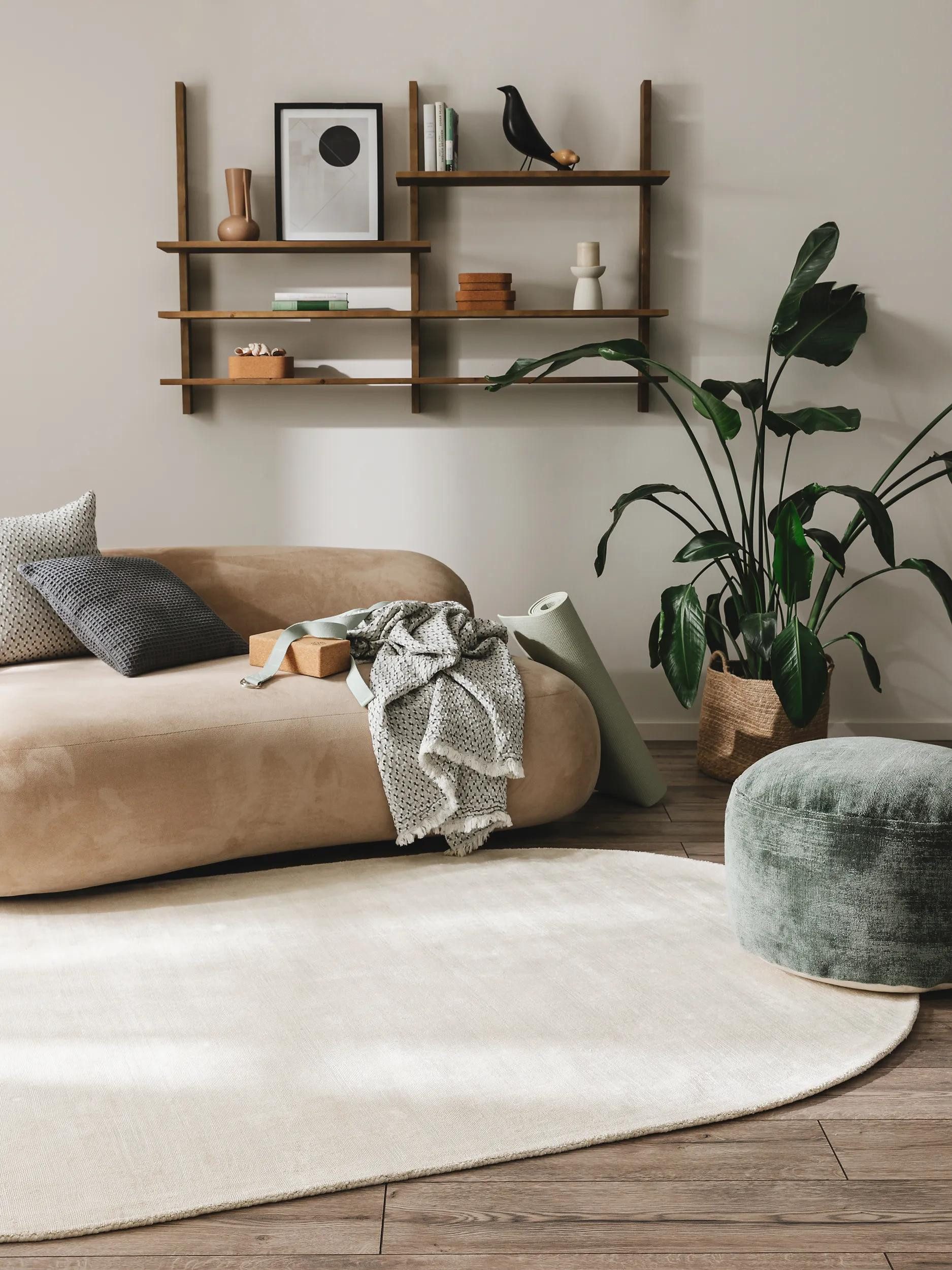 benuta Teppich Nova, rechteckig, Höhe: 6 mm, Viskoseteppich,Teppich Wohnzimmer, Schlafzimmer, Esszimmer, Flur, Cozy