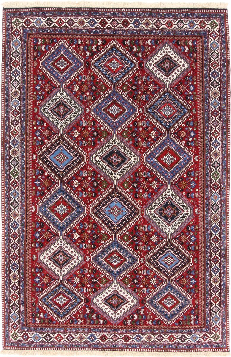 Orientteppich Yalameh 198x301 Handgeknüpfter Orientteppich / Perserteppich, Nain Trading, rechteckig, Höhe: 12 mm