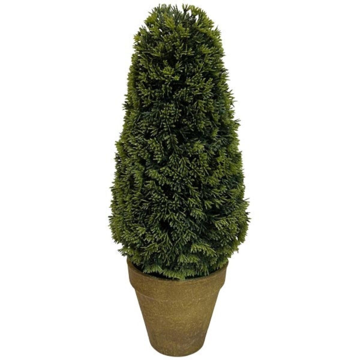 finehomegarden Dekobaum BuchsBaum Pyramide im Terratopf ArtificialNature grün künstlich (1 St), Ø15cm H36cm für Home Wohnzimmer Balkon Garten Außendekoration