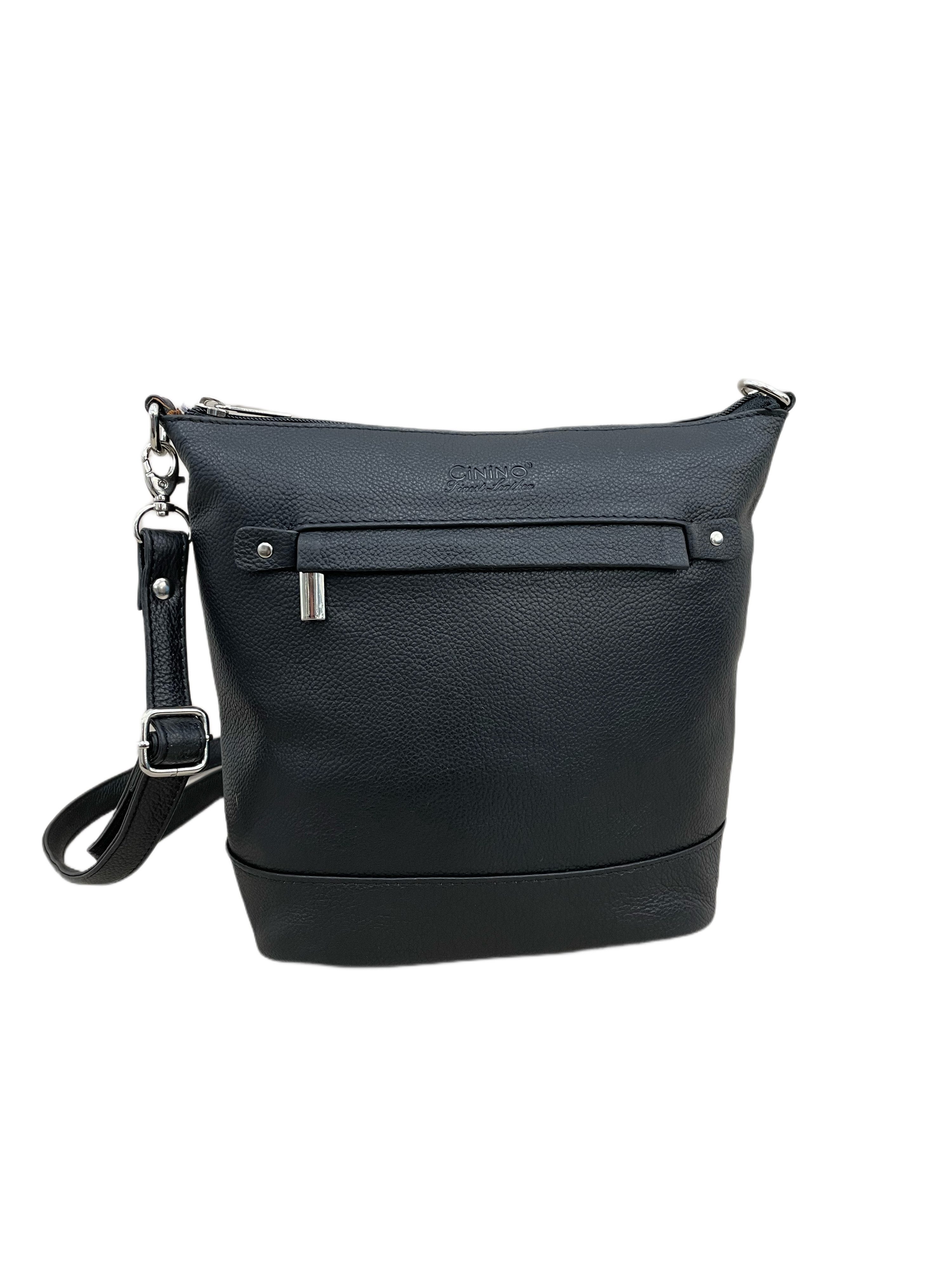 Cinino Handtasche C7022, Ledertasche Umhängetasche Rindleder