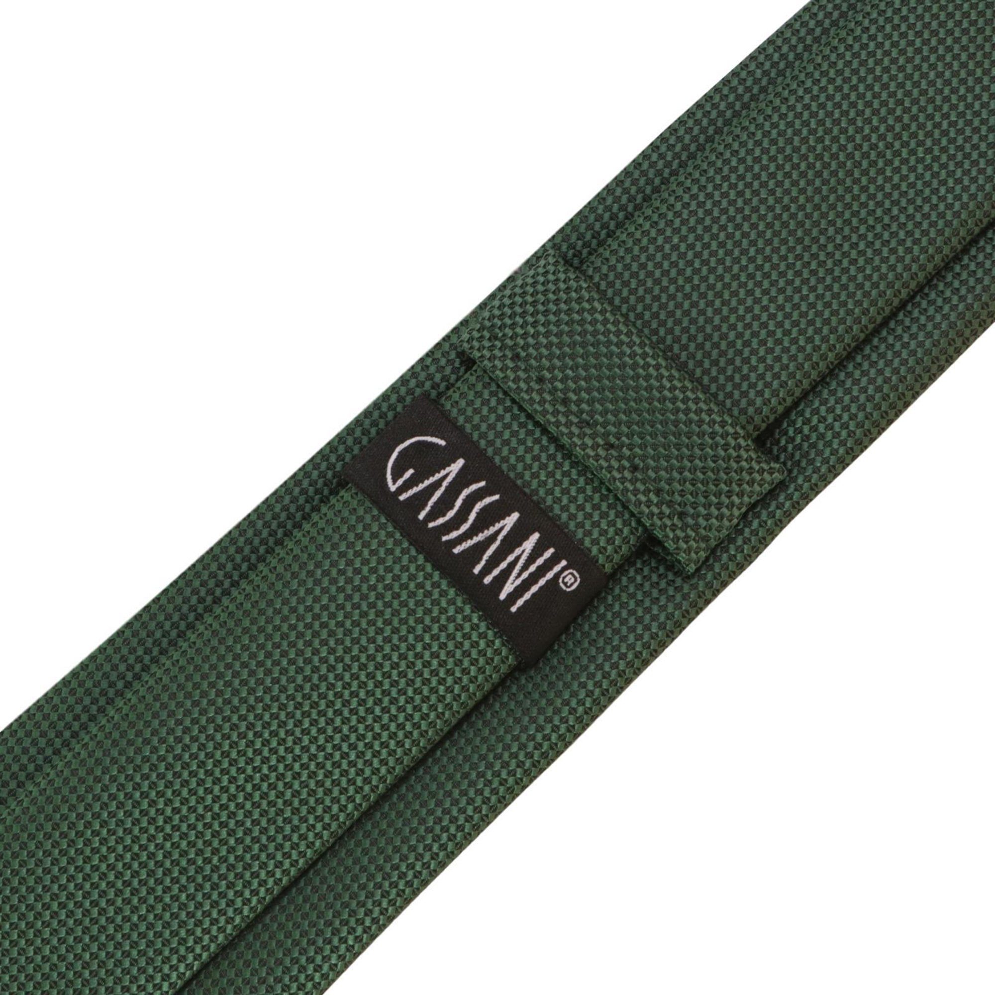 GASSANI Krawatte Herren-Krawatte Rips Fine Karo, z. Anzug Schmal Slim, Uni Seide Touch (Set, 2-St., Gepunktet, 2, Getupft, Paisley, Bunt, Geblümt, Schlips, Eins – Bild 4 von 5