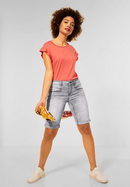 STREET ONE Jeansbermudas Street One Casual Fit Jeans Bermuda in Light Grey (1-tlg) Taschen