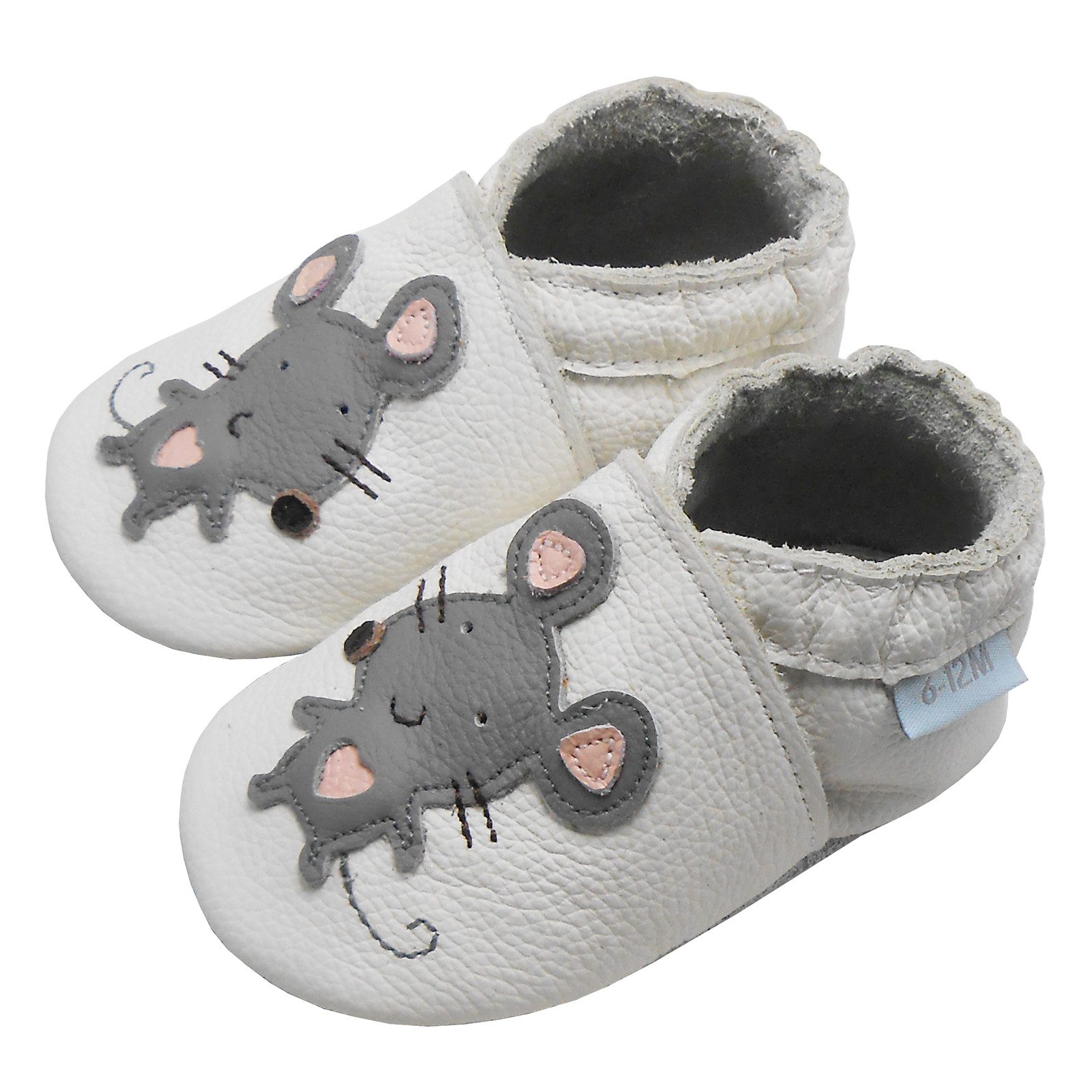 Basrakids Baby Leder Lauflernschuhe rutschfest Hausschuhe Krabbelschuh (100 % echtem Leder) Handgenäht, weiche, leichte, flexible, rutschfest