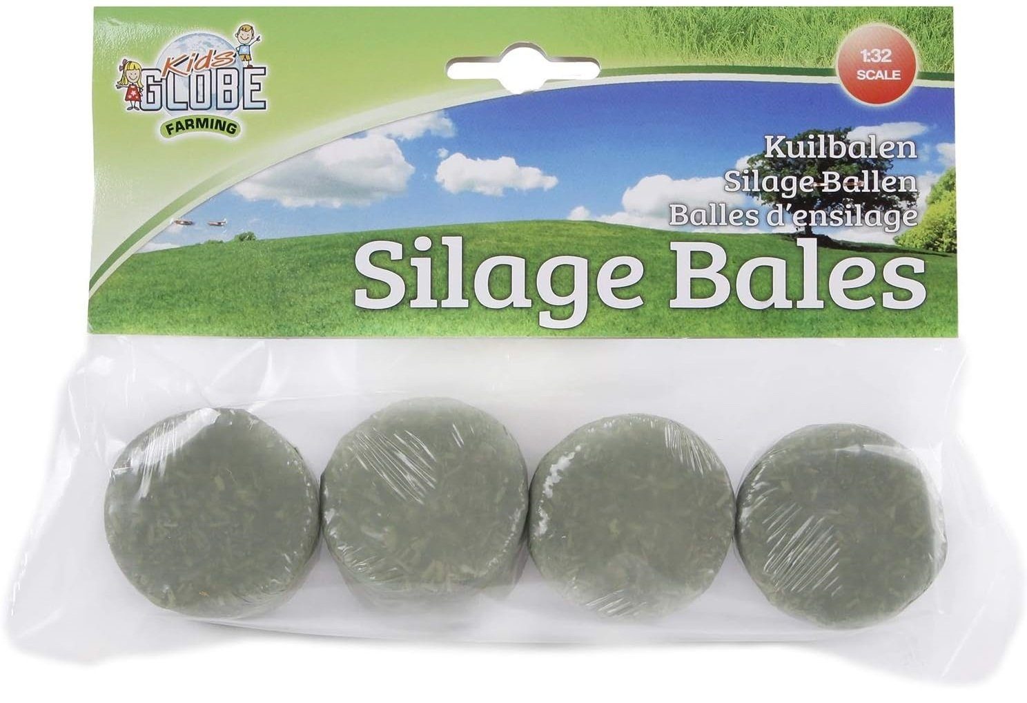 Kids Globe Spielwelt Kids Globe Silageballen-Set rund, Ballen in Folie gewickelt, 4 Stück