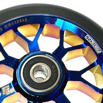 Fantic26 Stuntscooter Fantic26 Spy7 Stunt-Scooter Rolle 110mm Abec11 Blauchrome/Pu Schwarz