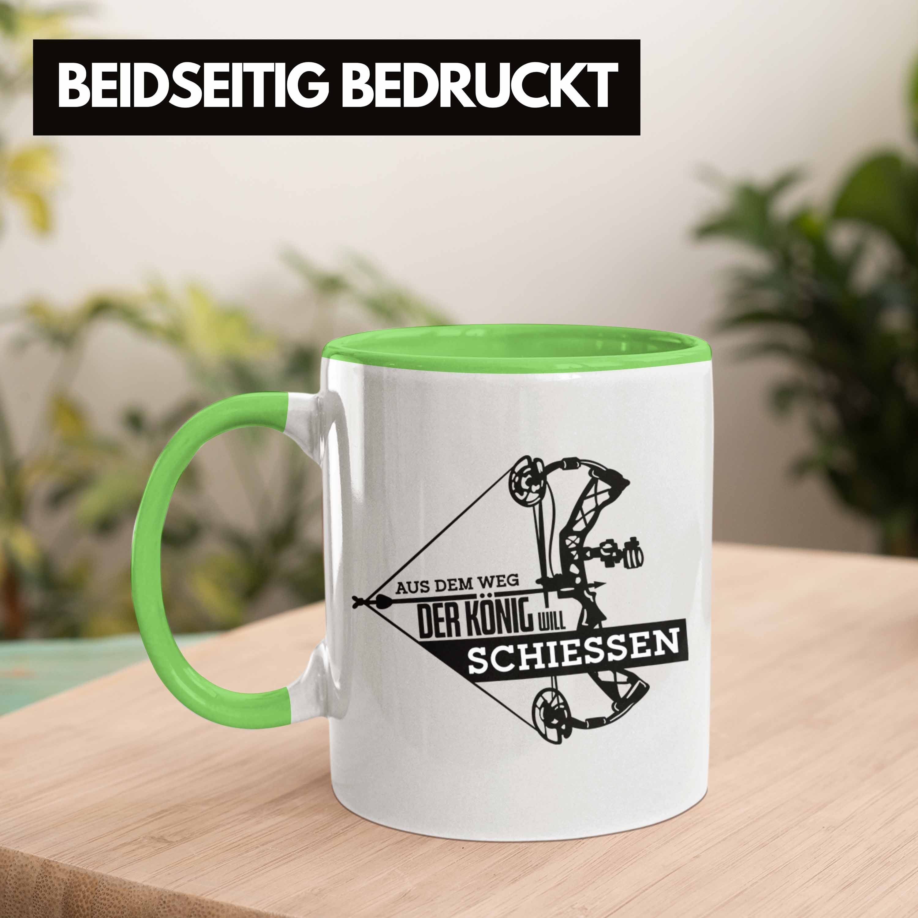 Spruch Grün - Trendation für und B Pfeil Bogenschießen Geschenk Bogenschütze mit Tasse Tasse