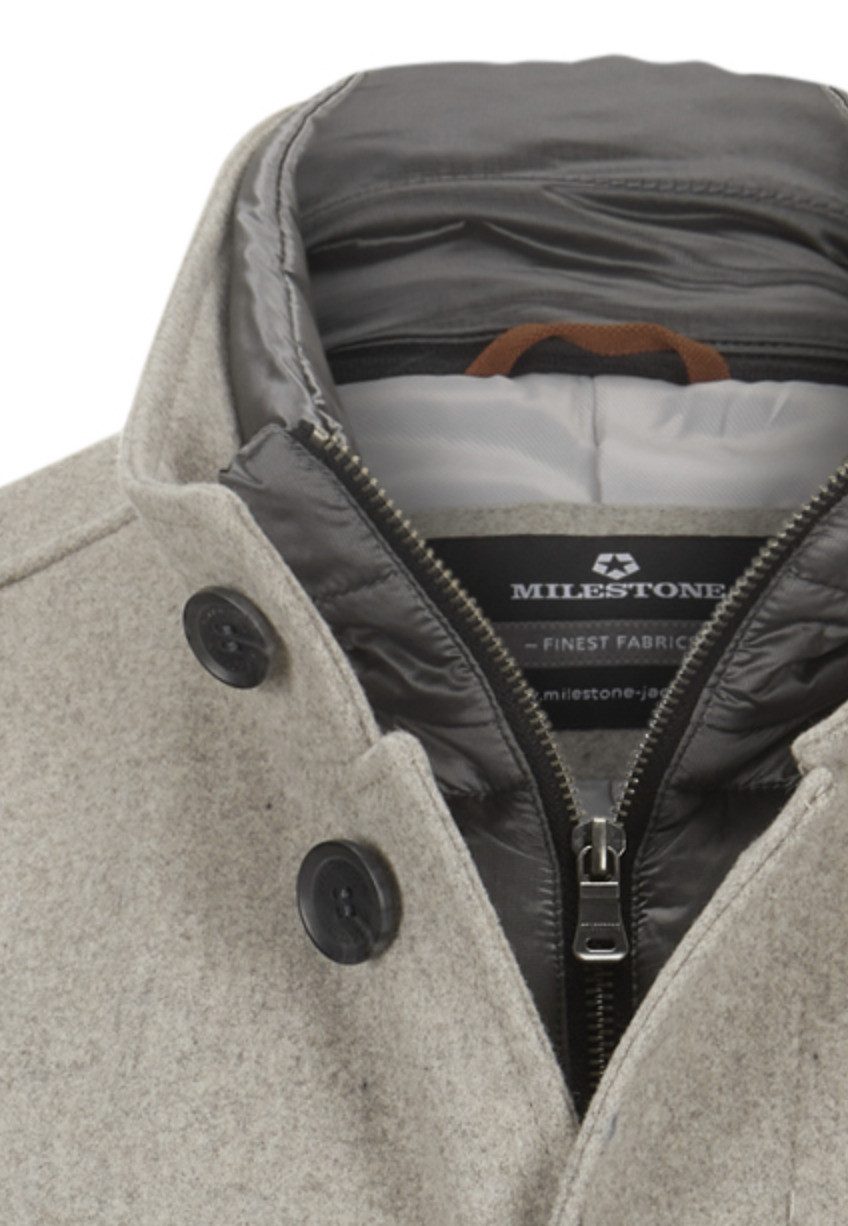 Milestone Kurzmantel MSBrizio Herren Jacke Mantel kurz klassisch Knöpfe normale Passform