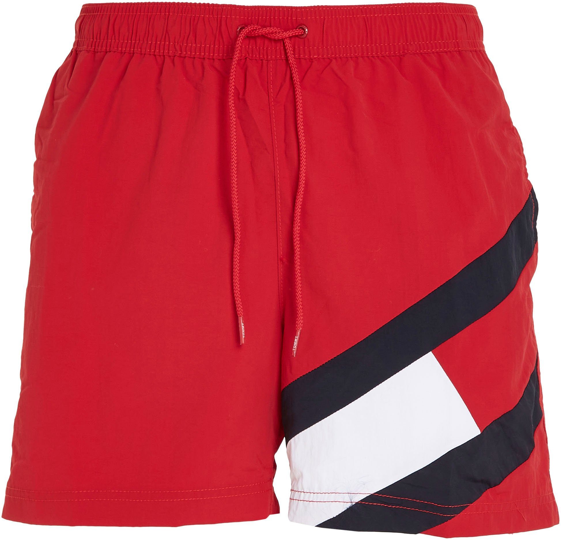 Tommy SF Badeshorts DRAWSTRING Primary-Red Hilfiger Tommy Markenlabel Hilfiger mit Swimwear MEDIUM