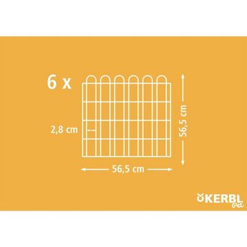Kerbl Hühnerstall Freilaufgehege für Kleintiere Sechseckig 56,5x56,5 cm Chrom