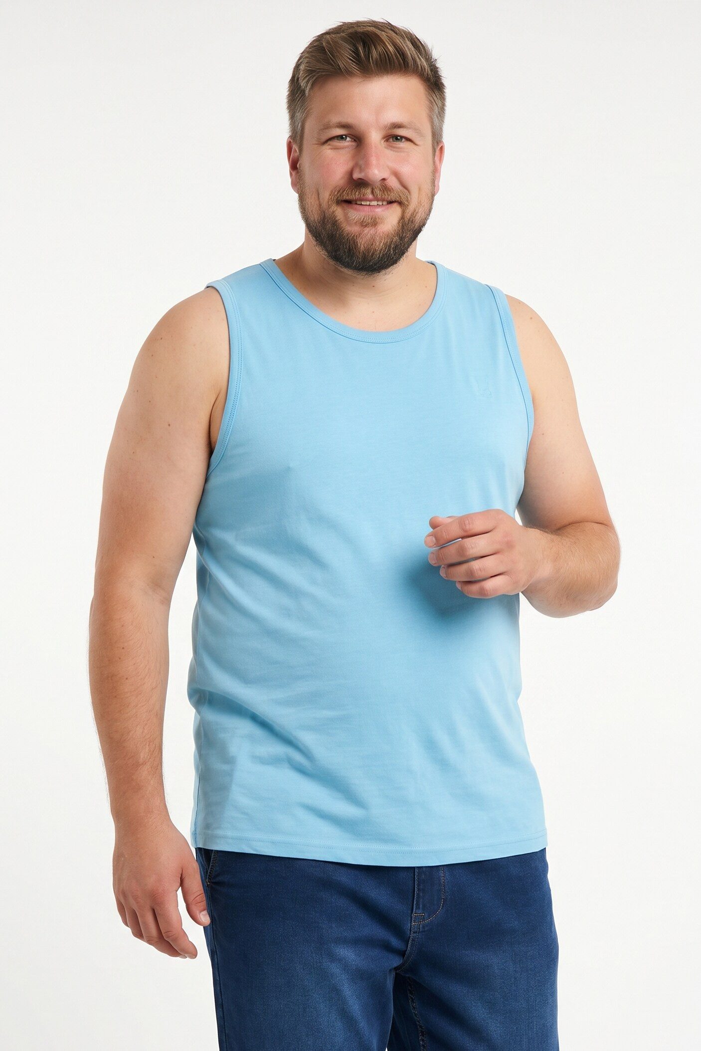 Men Plus T-Shirt Tanktop Basic 2er-Pack Rundhals