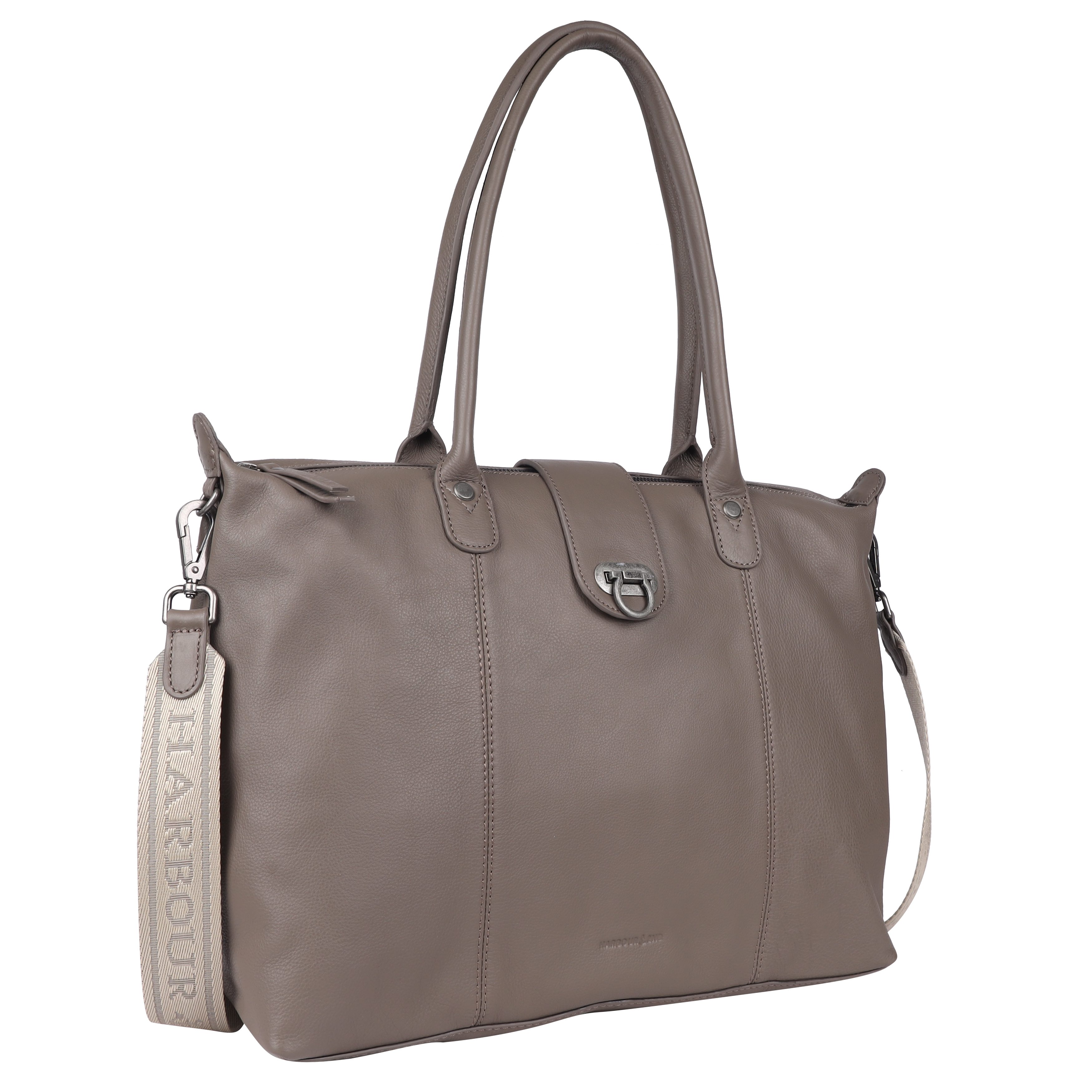 HARBOUR 2nd Shopper Malin, Damen Umhängetasche, Handtasche, Tragetasche mit Steckverschluss