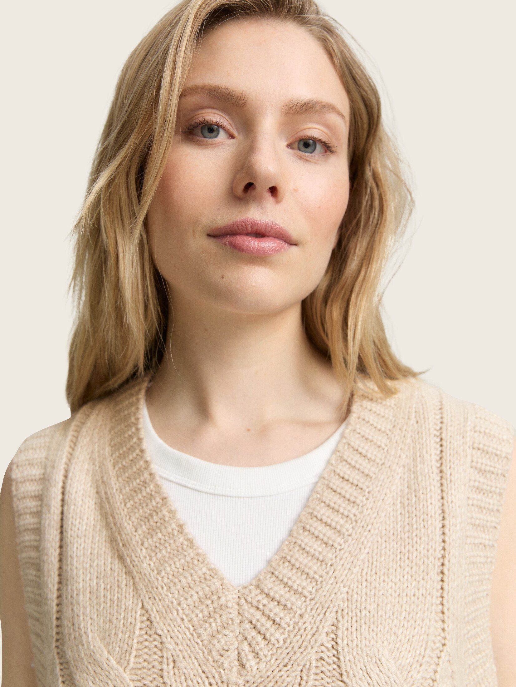TOM TAILOR Strickpullover Pullover & Strickjacken Pullunder mit Zopfmuster