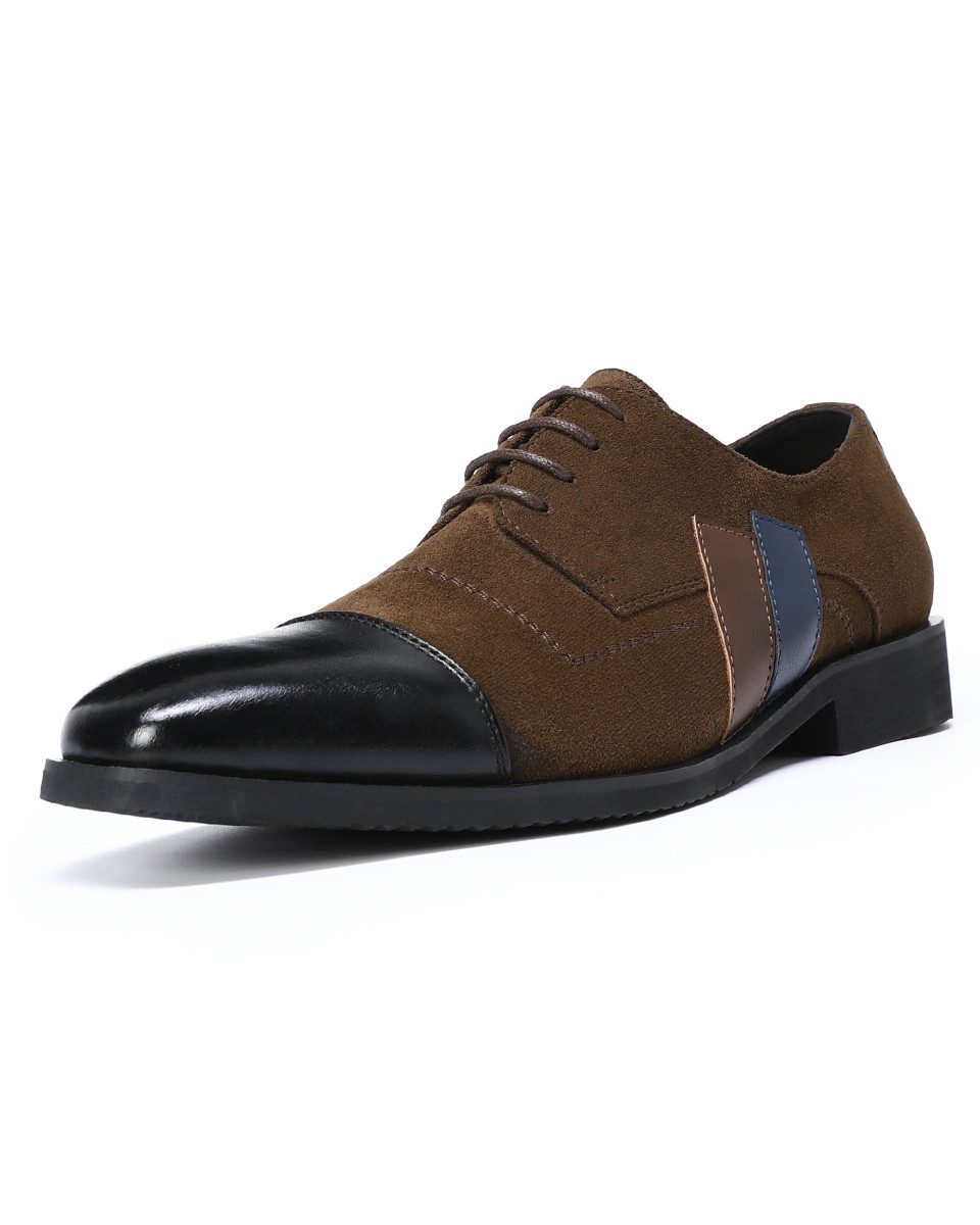 Allthemen Schnürschuh Herren Business-Casual Schnürschuhe mit dezenten Kontrastfarben