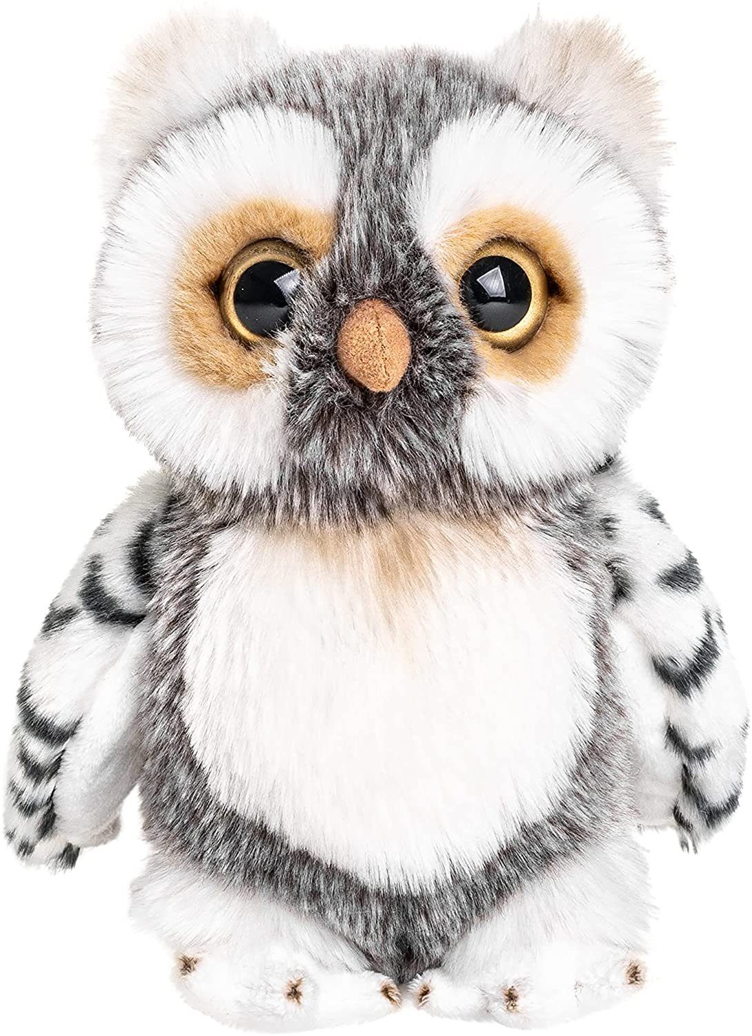 Uni-Toys Kuscheltier Eule - beige oder grau - 18 cm (Höhe) - Plüsch-Vogel - Plüschtier