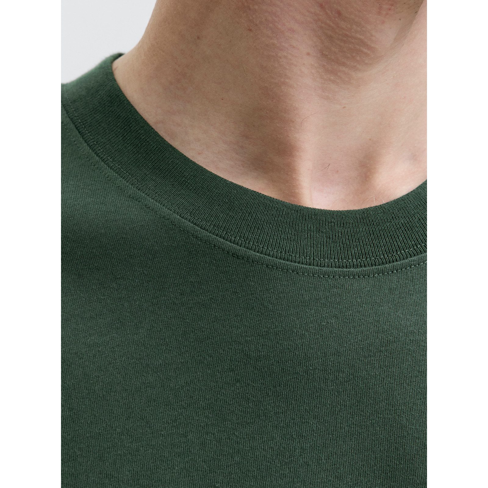 Jack & Jones Rundhalsshirt Jack&Jones T-Shirt flaschengrün Übergröße JORNORREBRO