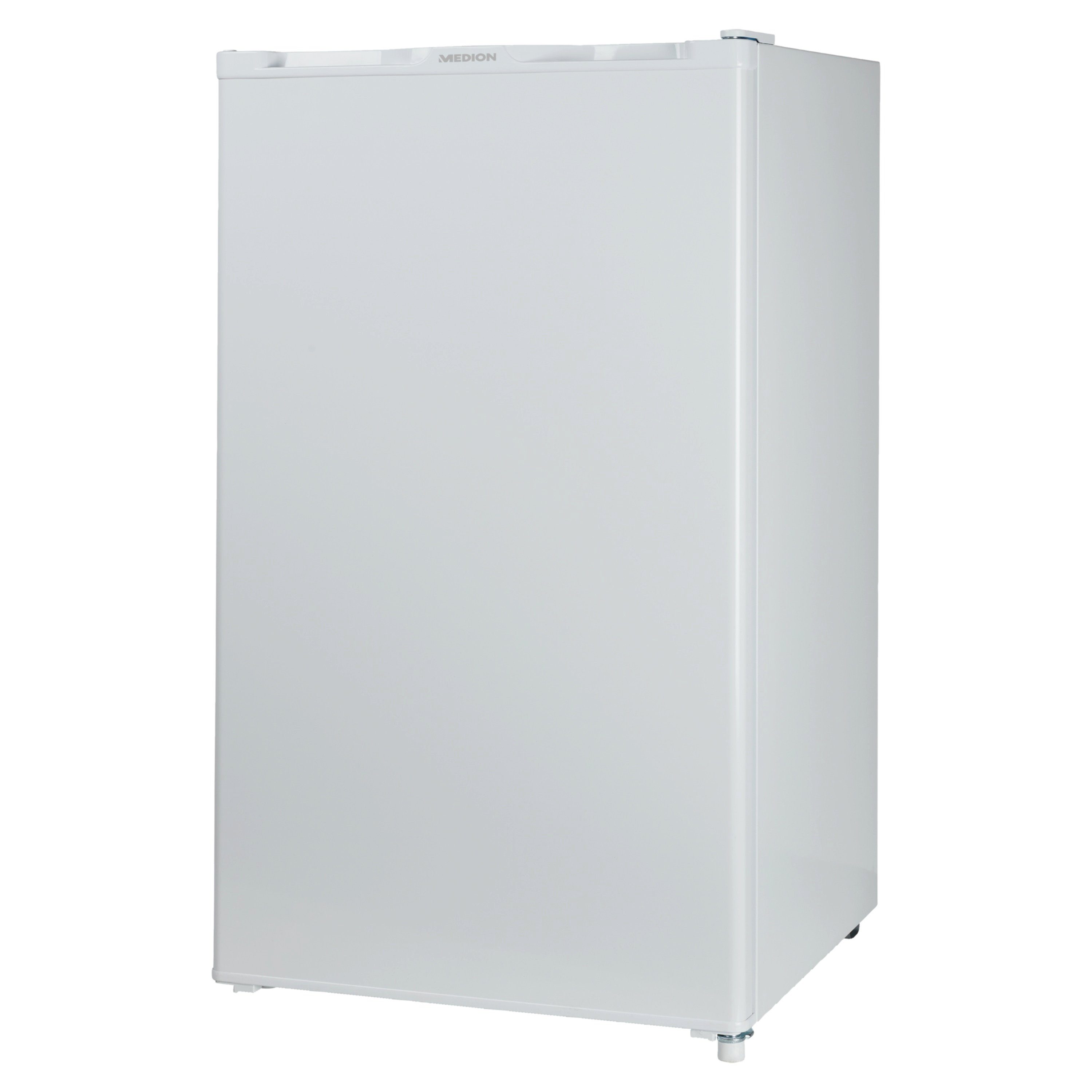 Medion® Kühlschrank MD37192, 85 85kWh cm 88L 85cm breit, cm E MD37192 weiß, freistehend hoch, EEK 48 in N/ST/T 39dB