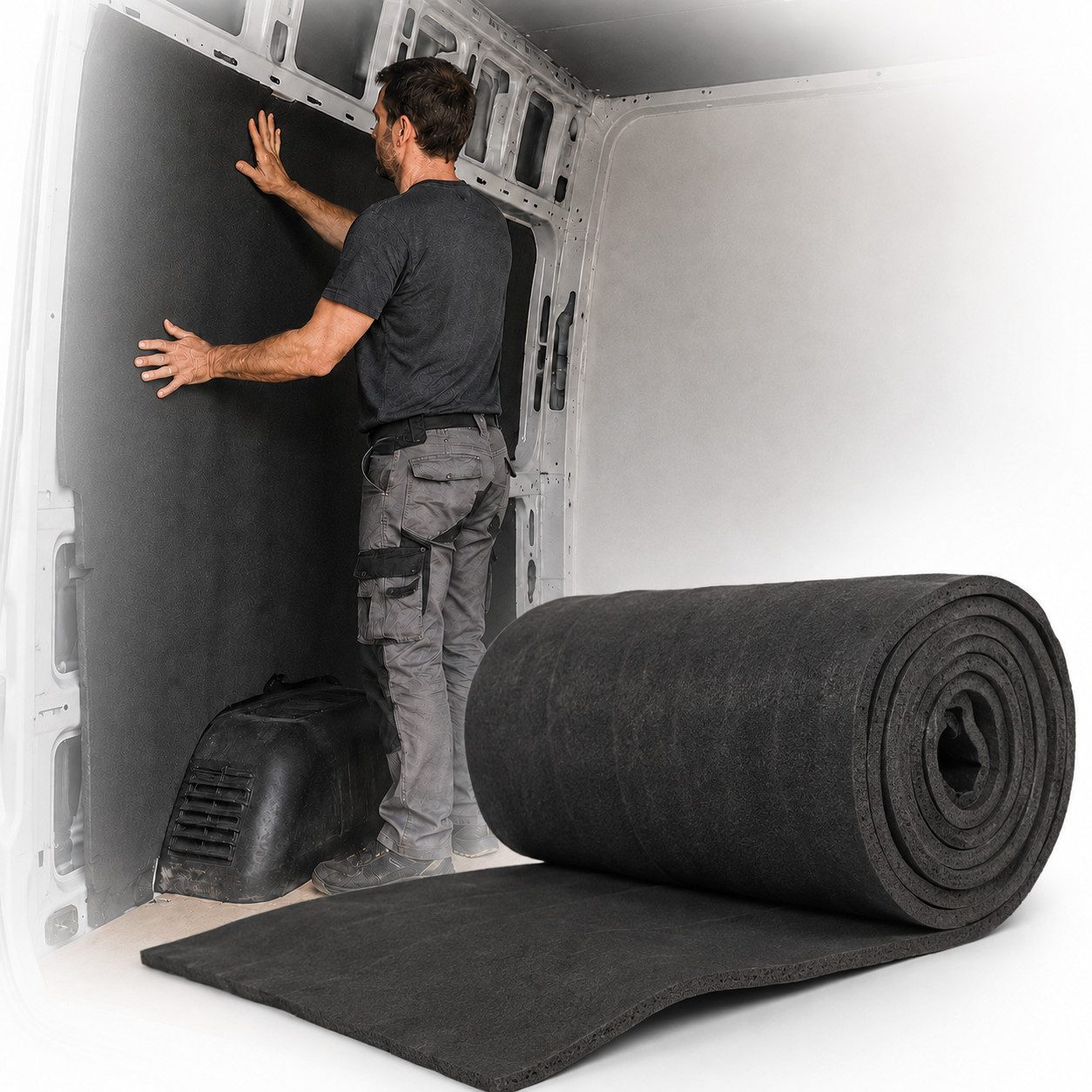 IKHEMalarka Dämmunterlage 10mm NBR/PVC Dämmmatte 10m² Rolle – Wärmedämmung, (Packung, Isoliermatte für Wand, Boden, Auto, Wohnmobil), 0,036 W/mK, Schalldämmung 15 dB