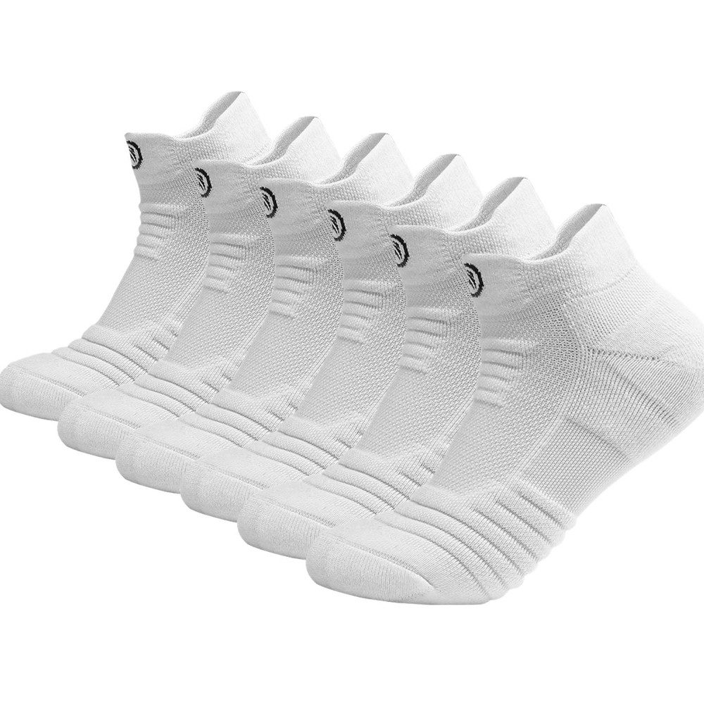 Blusmart Sportsocken 3 Paar Laufsocken/Wandersocken mit Polsterung (Atmungsaktive Sportsocken, Dicke Polstersocken) Für Basketball, Radfahren, Laufen, hohe elastische Schlauchsocken