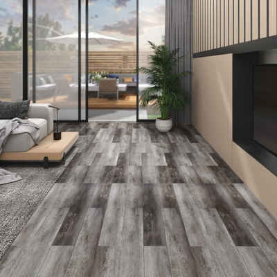 Teppichboden PVC-Laminat-Dielen 5,02 m² 2 mm Selbstklebend Gestreift Holz, vidaXL