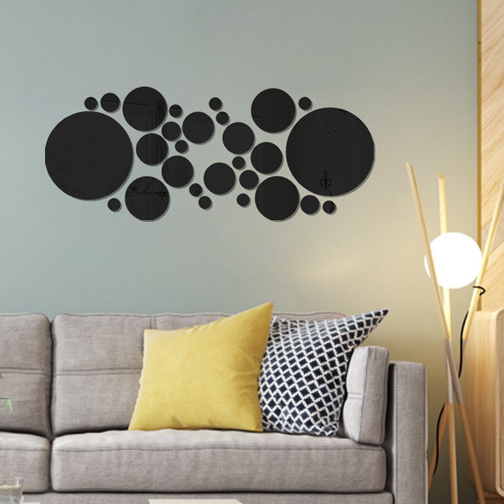 Coonoor 3D-Wandtattoo 32 Stück Acrylspiegel Wandaufkleber, günstig online kaufen