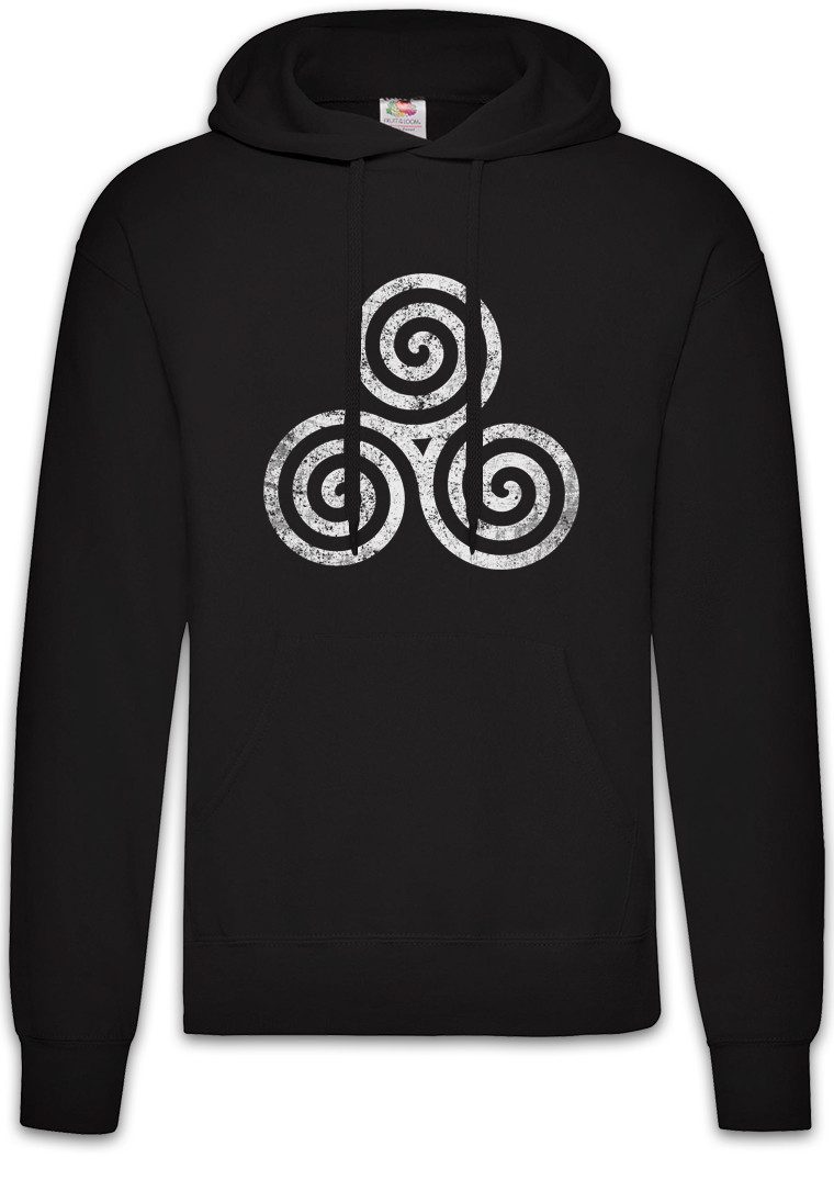 Urban Backwoods Hoodie Triskelion Symbol III Herren Hoodie Nordic Celtic Kelten Knoten Larp (1-tlg) Triskel Wikinger Runen Walhalla