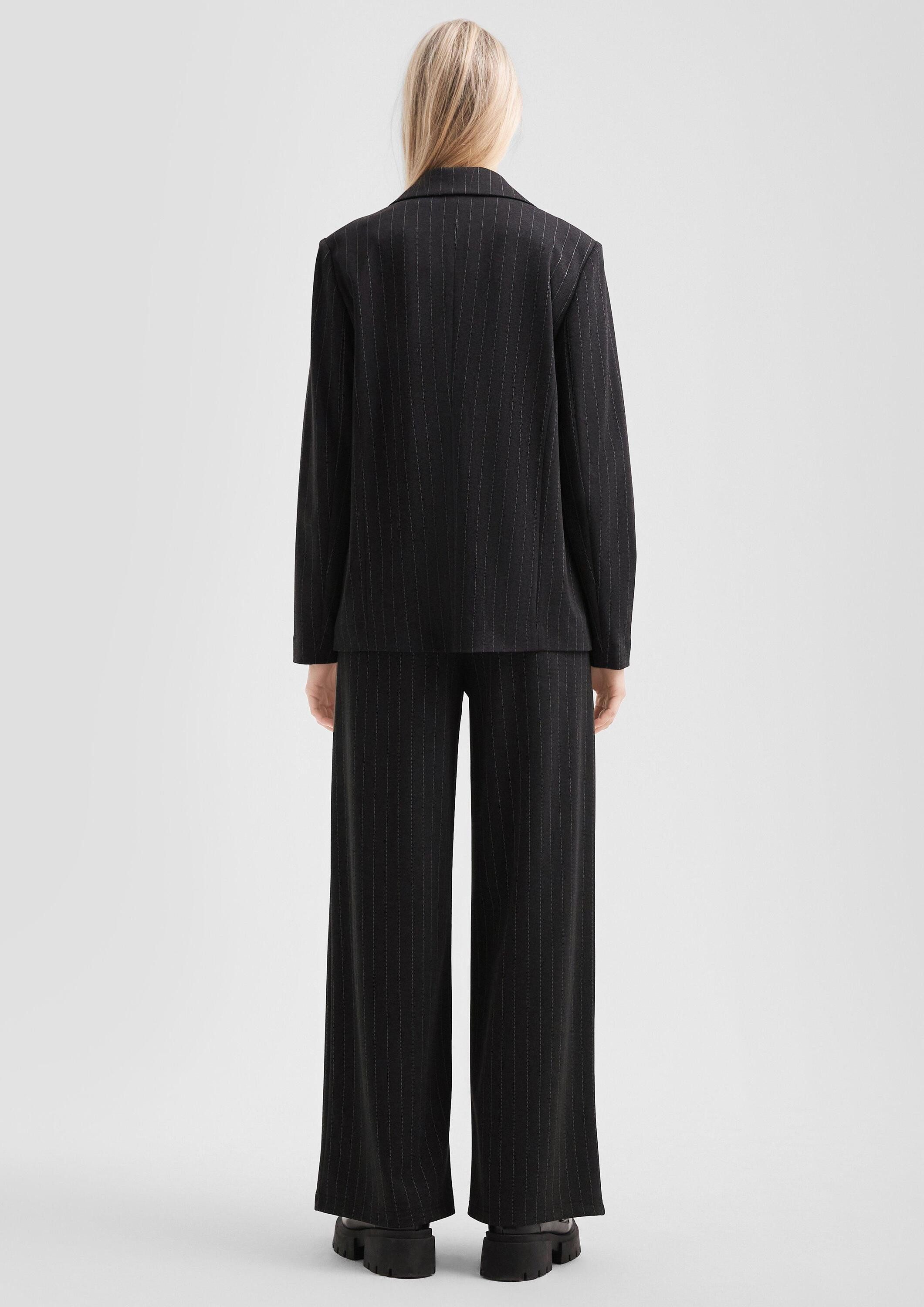QS Jackenblazer Indoor-Blazer Melierter Blazer aus Interlockjersey