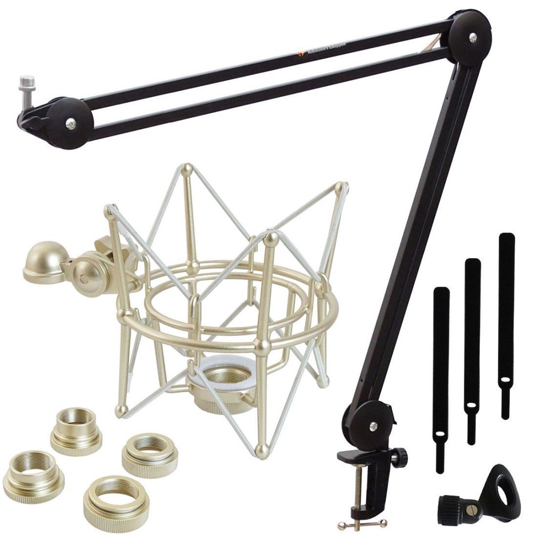Mikrofonständer keepdrum MS138 Gelenkarm-Stativ mit MS090 Mikrofon-Spinne