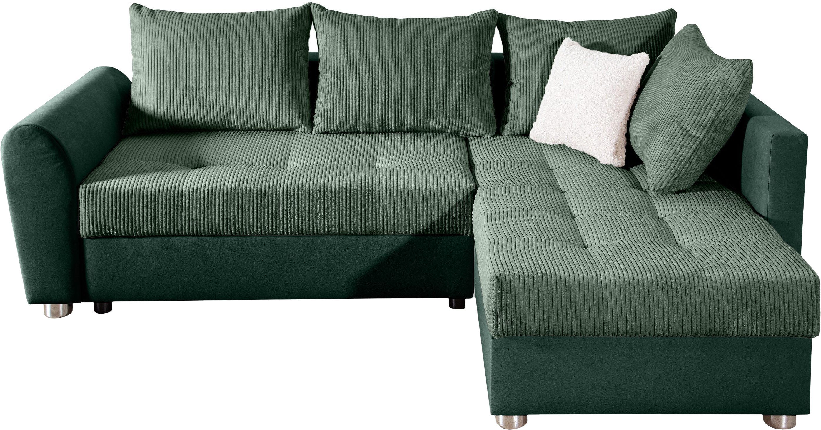 COLLECTION AB Ecksofa "JANA", Ecksofa,Bettfunktion,Bettkasten,Bonnelfederke günstig online kaufen