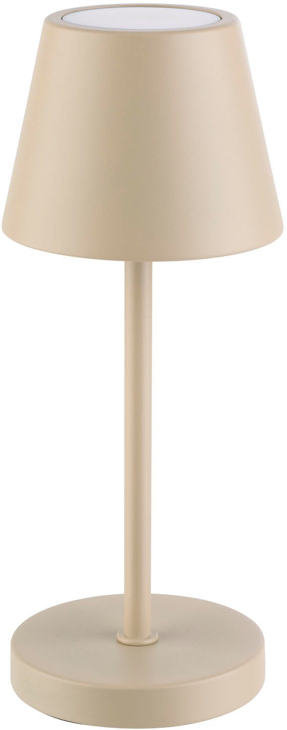APS LED Tischleuchte "MERLE MICRO" Kabellose USB-C Tischleuchte, USB-Ladefunktion, LED fest integriert, warmweiß - kaltweiß, Spritzwasssergeschützt IP 54, inkl. Dockinstation und Fernbedienung
