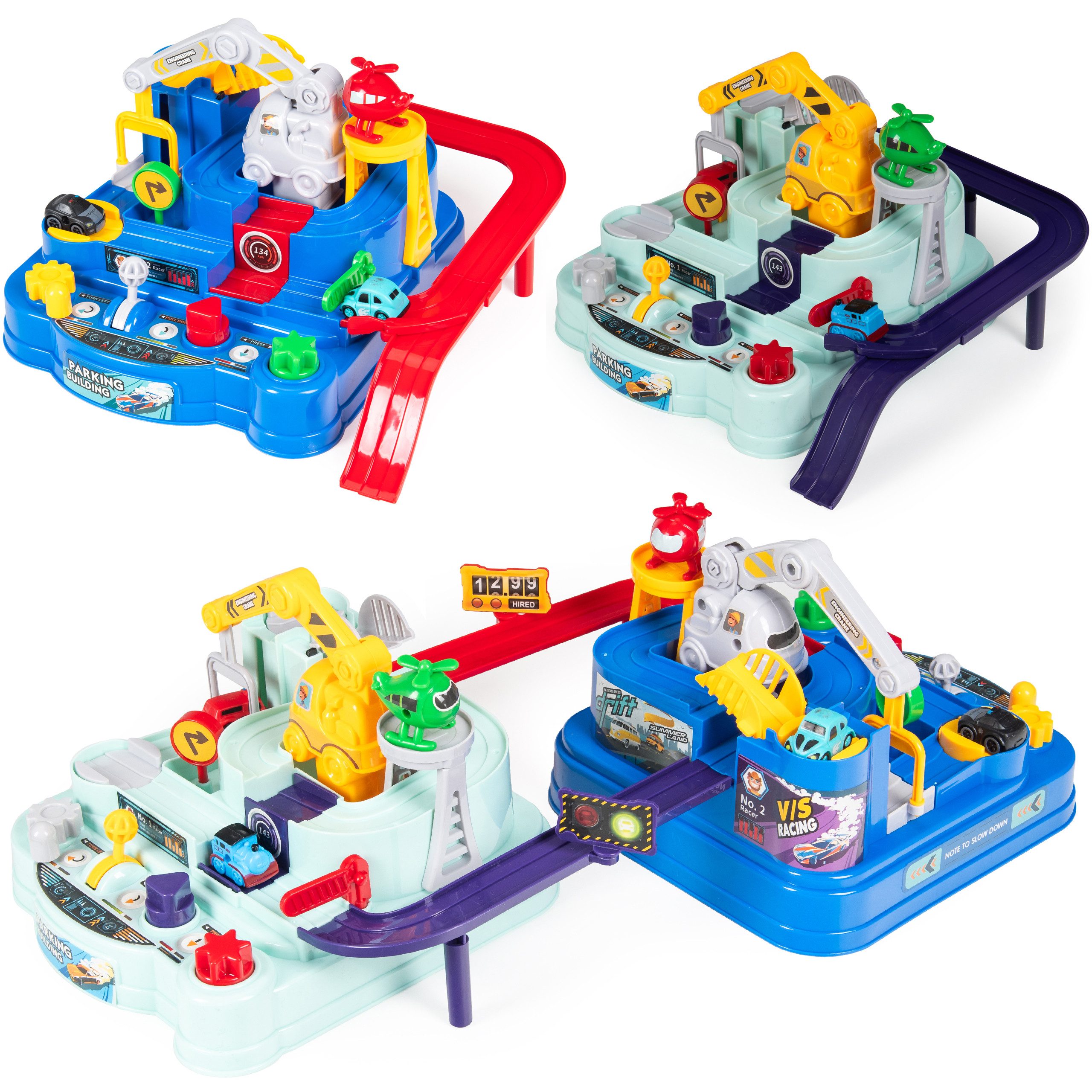 COIL Autorennbahn Autospielzeug, Montessori-Lernspielzeug, Rennstreckenspie günstig online kaufen