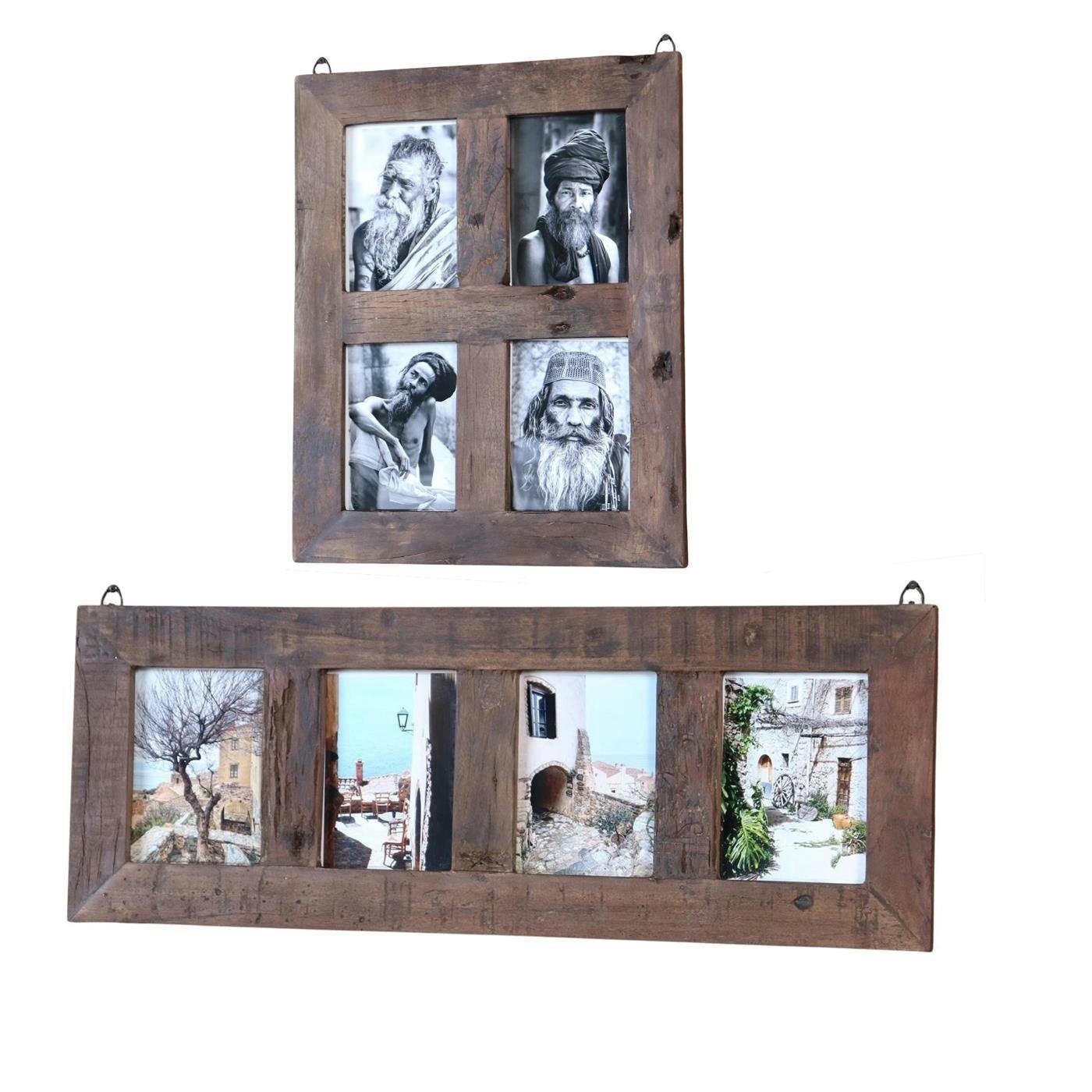 baario Коллажи для фото Altholz Рамки RUSTI 50x40cm, Collage 13x18 Vintage 4 Bilder Treibholz