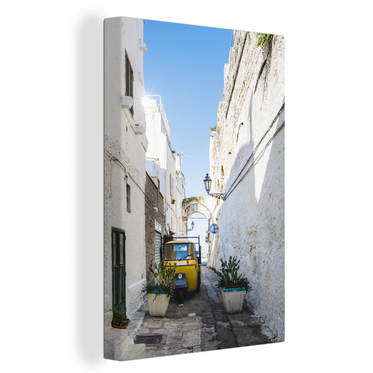 OneMillionCanvasses® Leinwandbild Italien - Steeg Leinwandbild Auto, Gemälde, (1 fertig - inkl. St), cm Zackenaufhänger, 20x30 bespannt