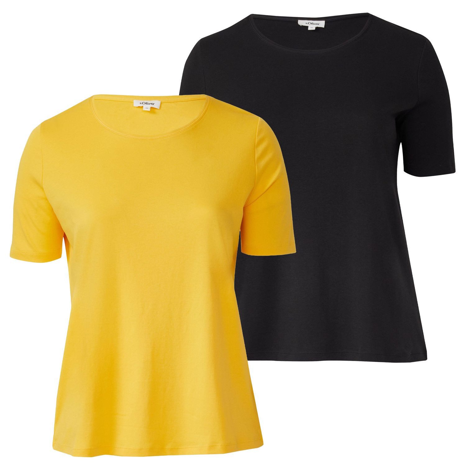 s.Oliver T-Shirt (Set, 2-tlg., 2er Pack) Rundhals, kurzarm, Baumwollmix, el günstig online kaufen