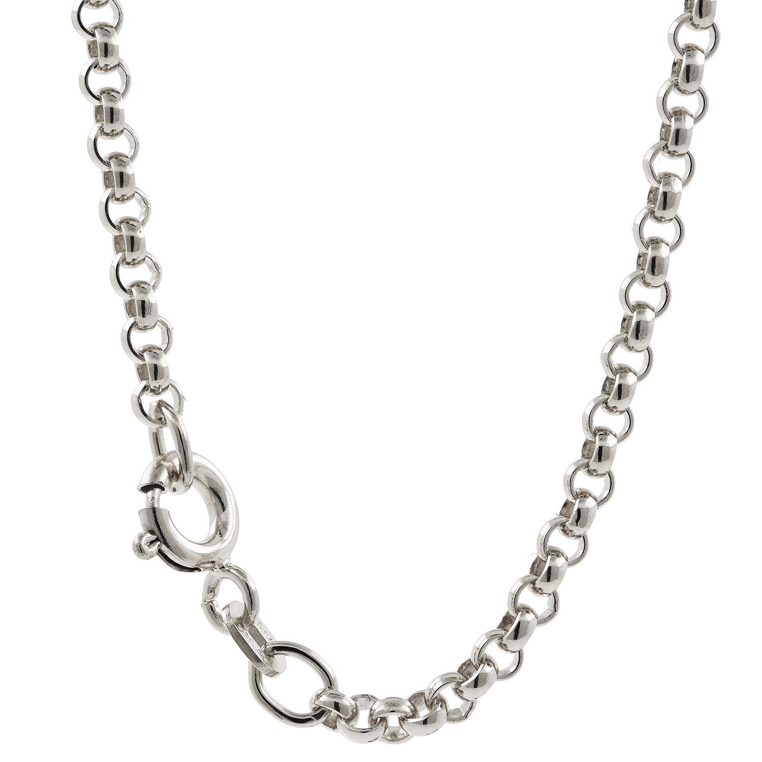 HOPLO Silberkette Silberkette Erbskette Länge 45cm - Breite 2,5mm - 925 Silber, Made in Germany