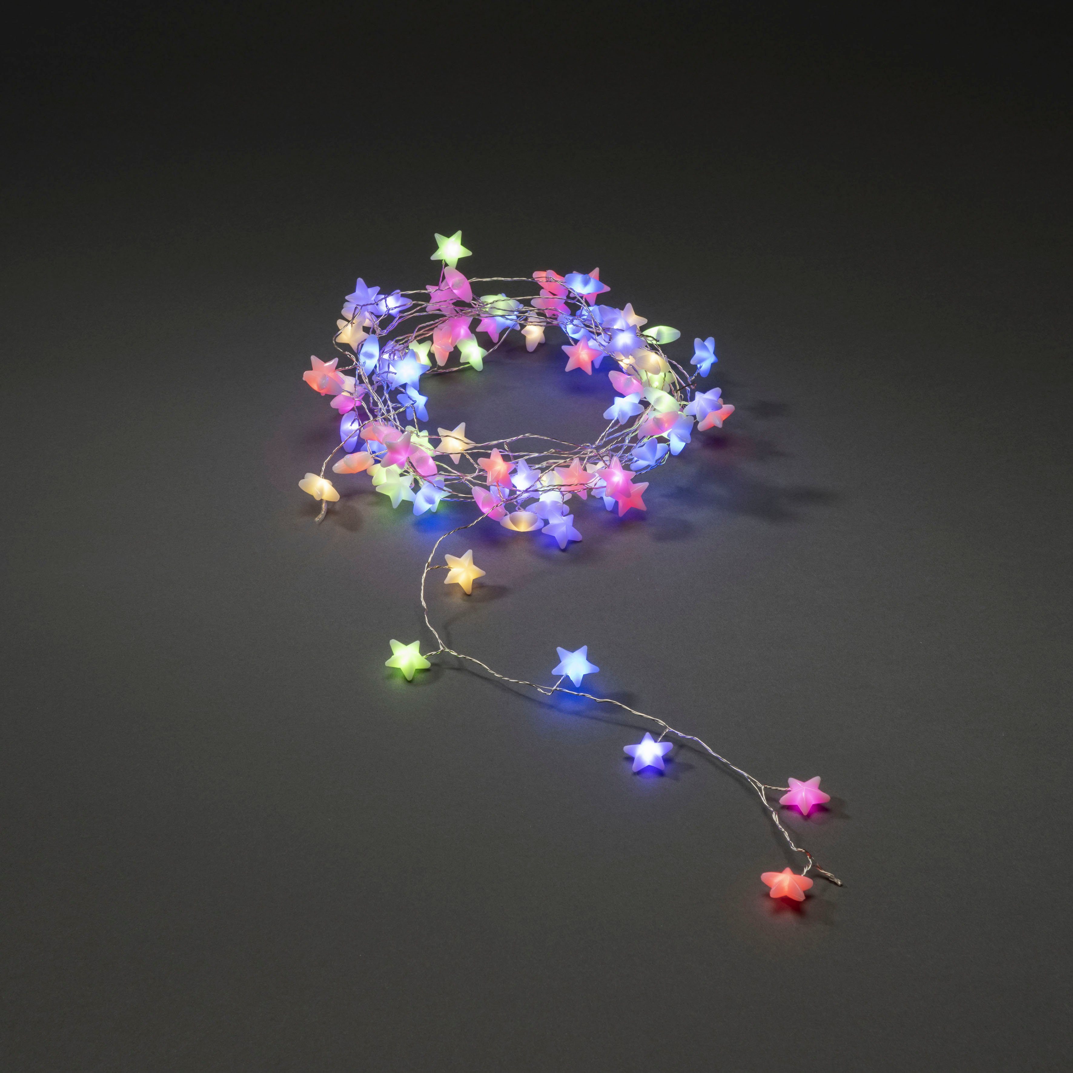KONSTSMIDE LED-Lichterkette, 90-flammig, LED Sternenlichterkette, 90 bunte Dioden