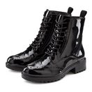 LASCANA Schnürstiefelette, Ankle Boots, Herbststiefelette, Schnürboots aus Leder zum Schnüren & mit Reißverschluss