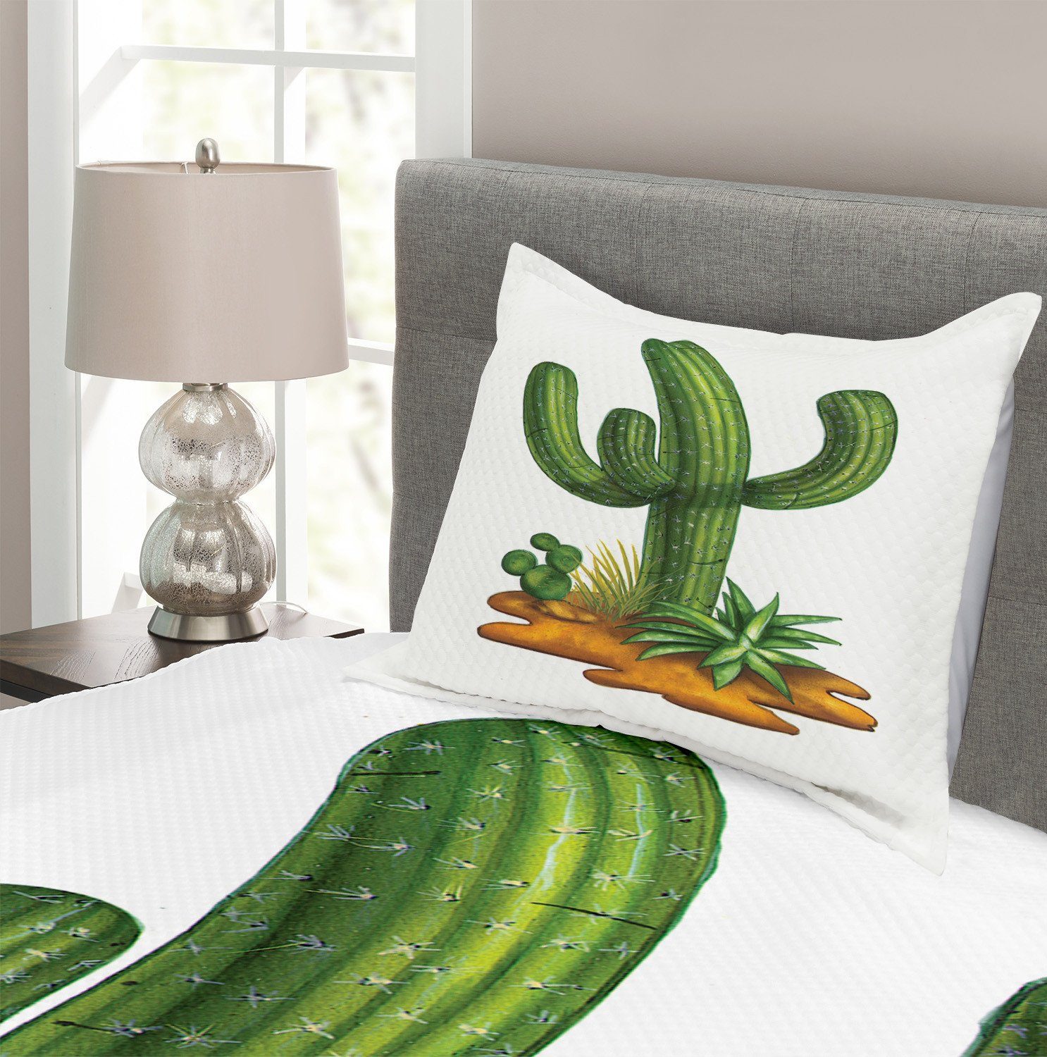 mit Abakuhaus, Tagesdecke Waschbar, Trockenlandschaft Kaktus Kissenbezügen Set Saguaro