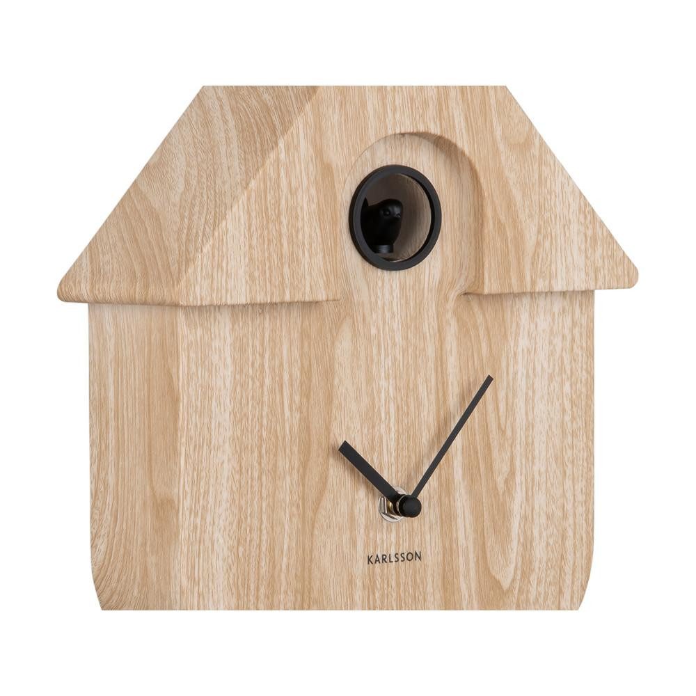 Karlsson Uhr Wanduhr Modern Cuckoo Light Wood Print – Bild 2 von 4