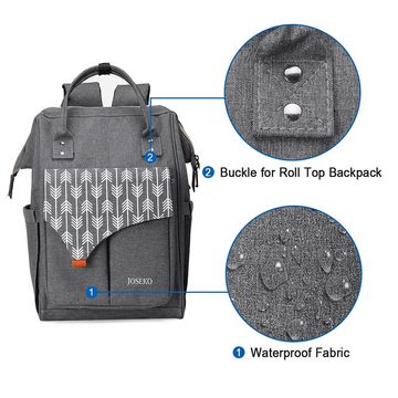 JOSEKO Rucksack Tasche Daypack: Praktisch & Modisch! (USB-Charger/USB-Ladestecker), Viele Fächer + Taschen, großer Stauraum, daily Backpack