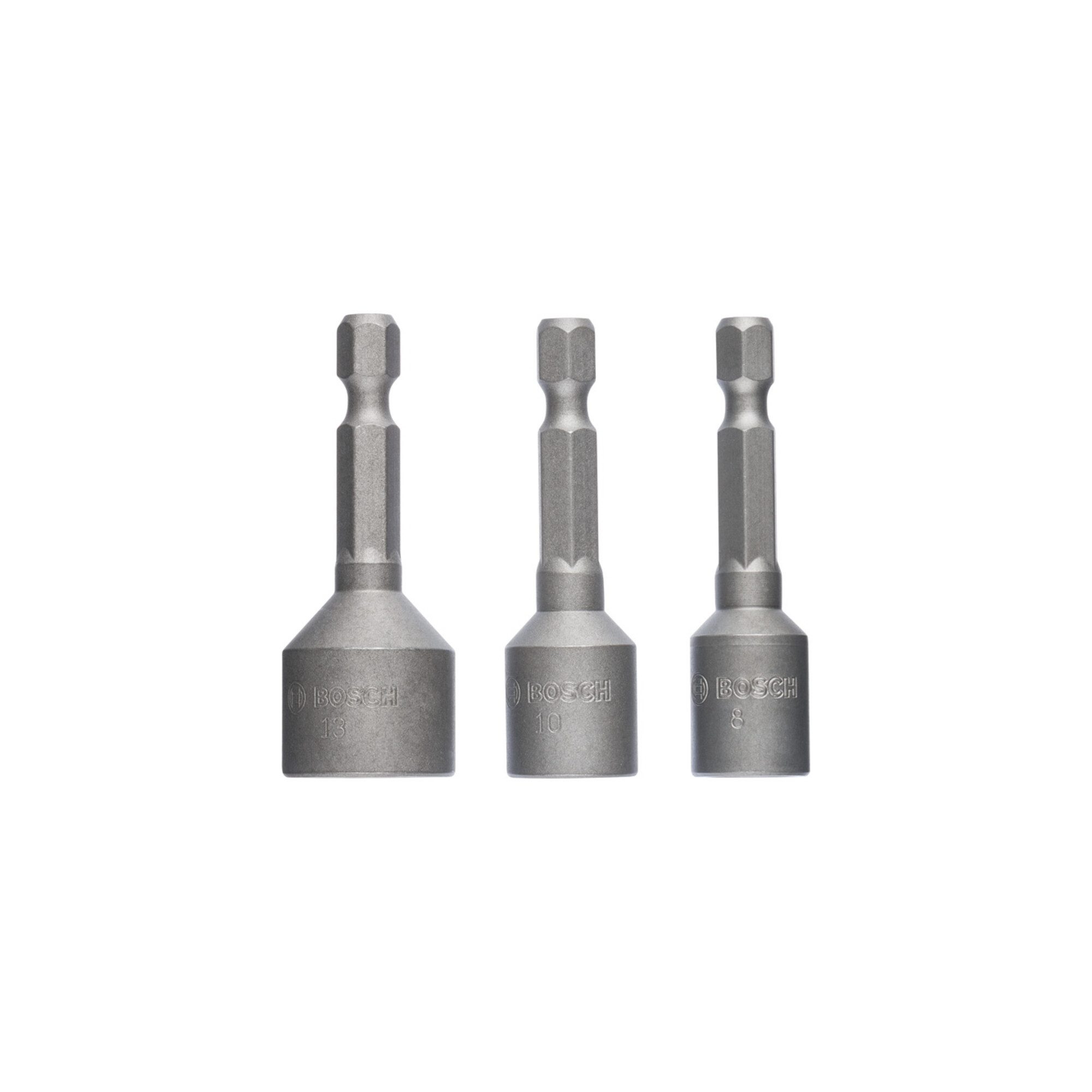 Bosch Professional Steckschlüssel Bosch Steckschlüssel-Pack 3-teilig 50 mm 8, 10 13 mm