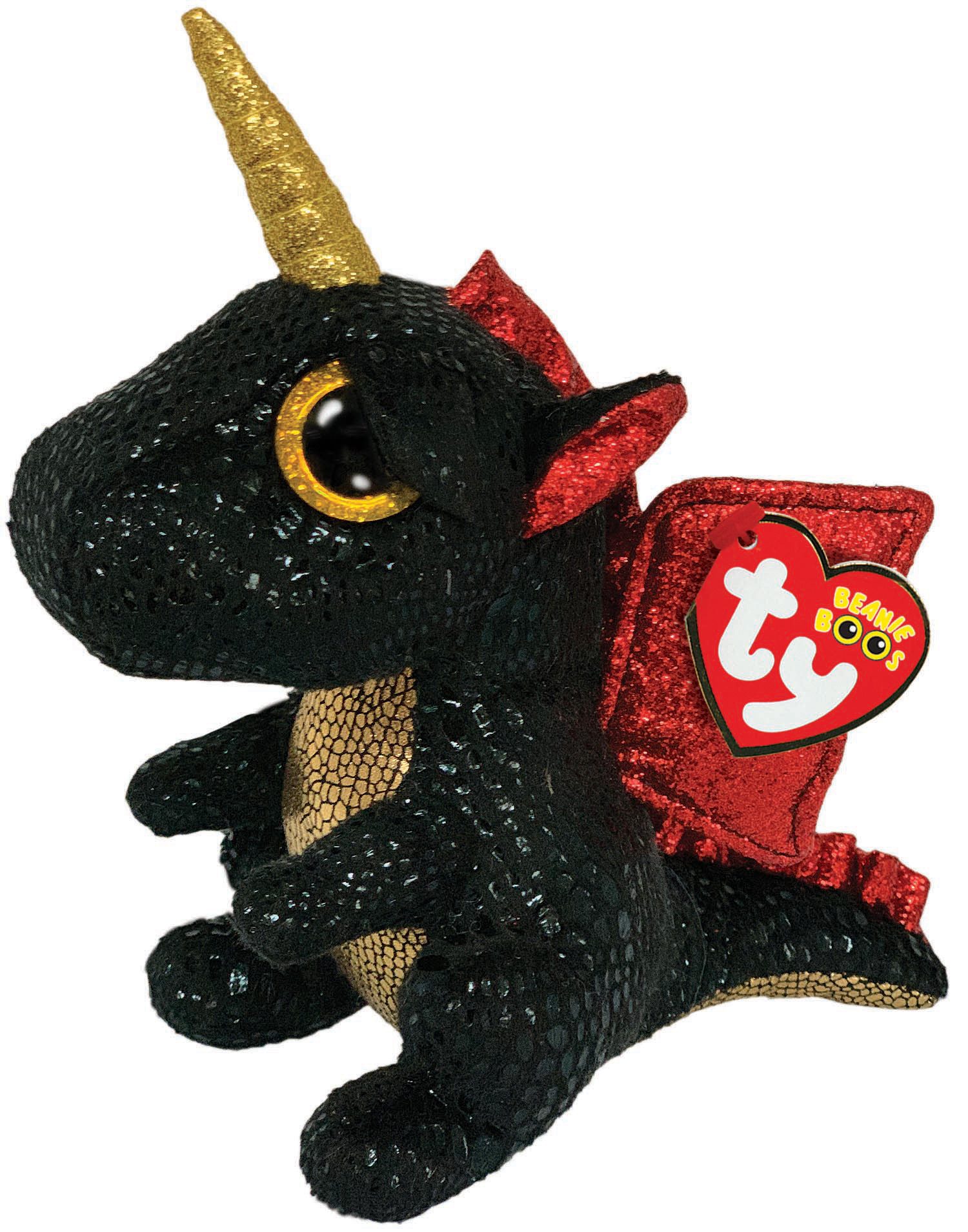 Ty® Kuscheltier Ty Beanie Boo - Grindal Drachen mit Horn 15 cm (NEU & OVP)