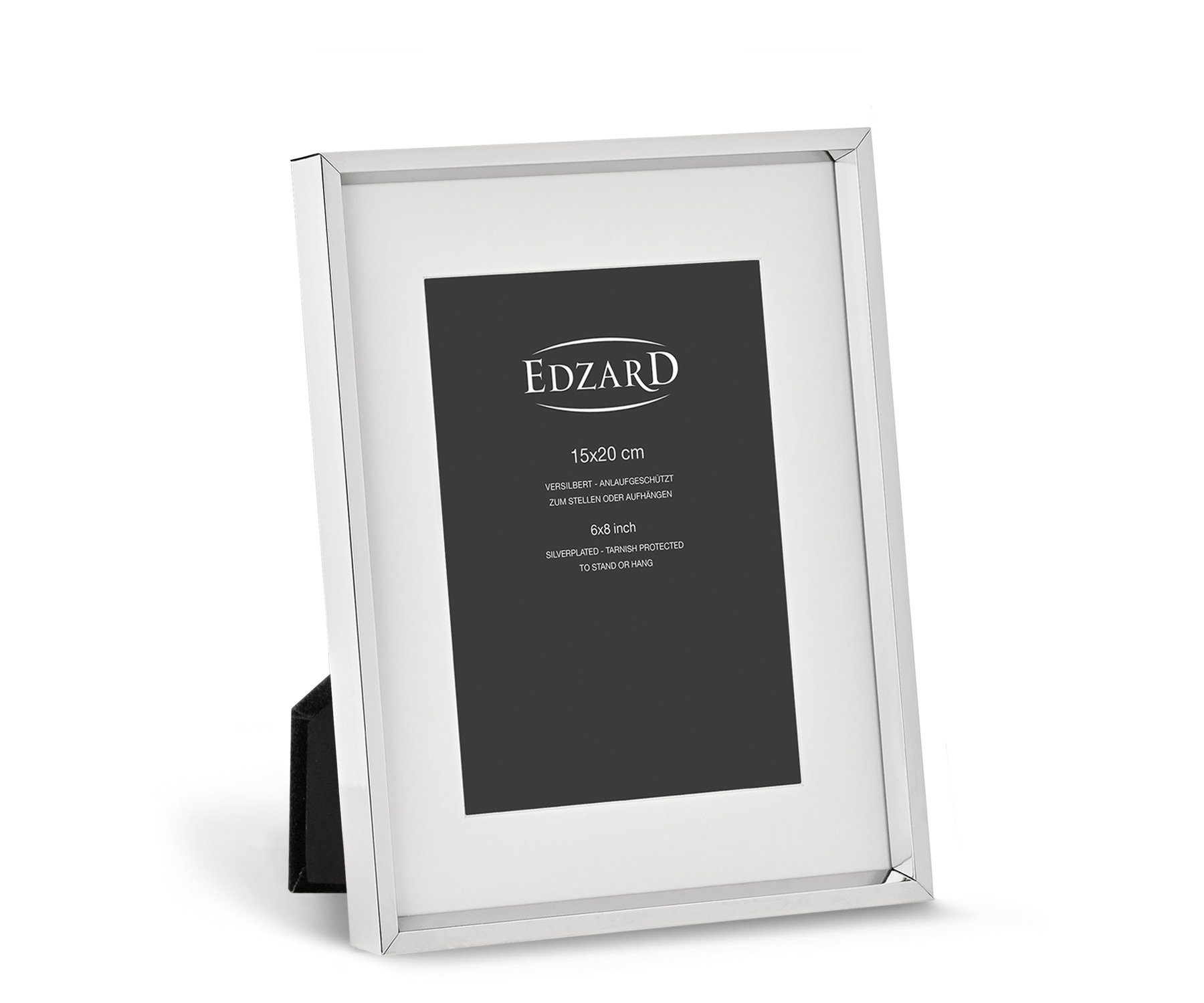 EDZARD Bilderrahmen Perugia, versilbert und anlaufgeschützt, für 15x20 cm Foto