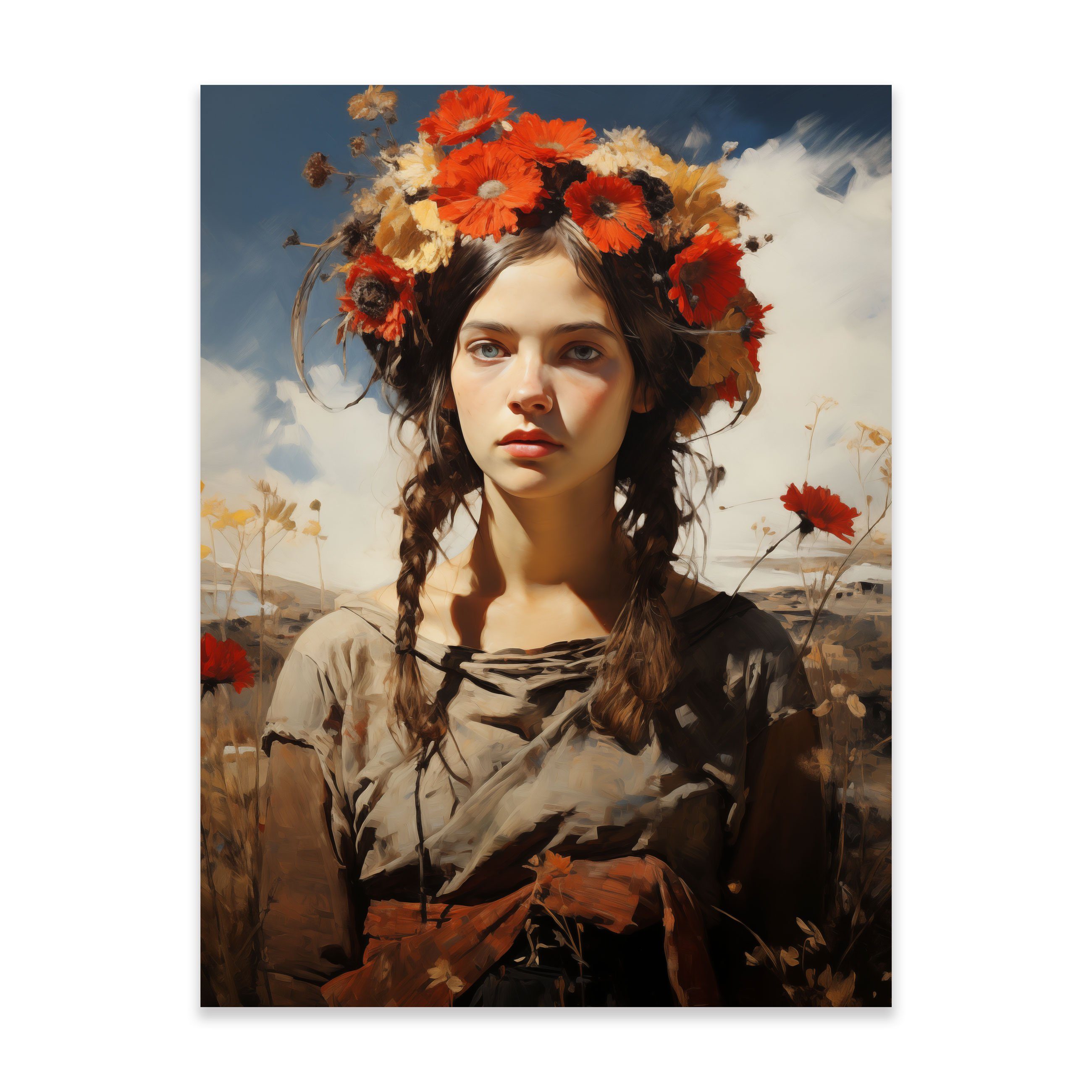 Wallarena Poster Natur - Mehrfarbig - Leinwand - Wohnzimmer, Natur