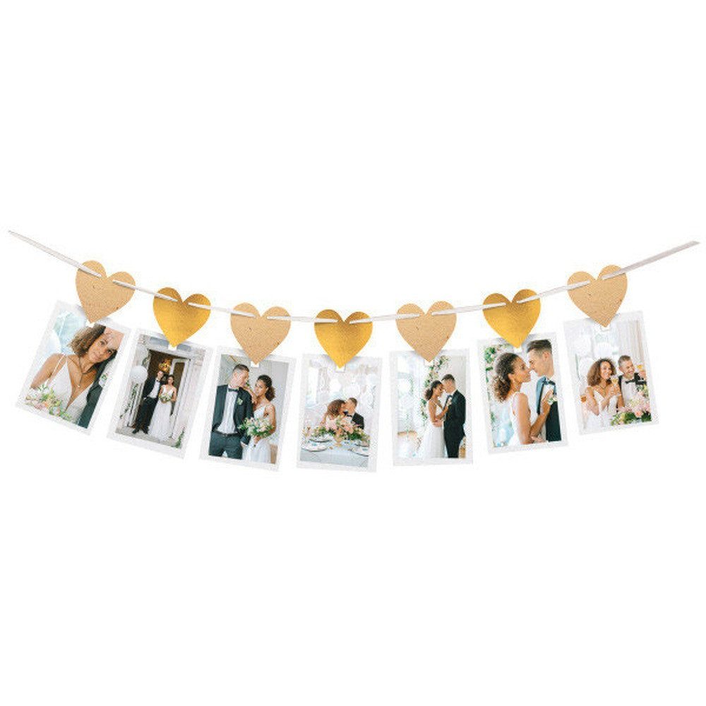 Amscan Papierdekoration Amscan 9913258 Hochzeit Fotogirlande aus Papier