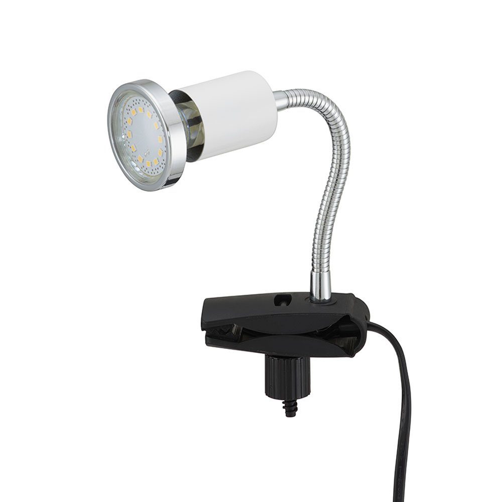 etc-shop LED Klemmleuchte, Leuchtmittel LED Stecker Klemmlampe mit Klemmleuchte Warmweiß, weiß inklusive, Klemmlampe