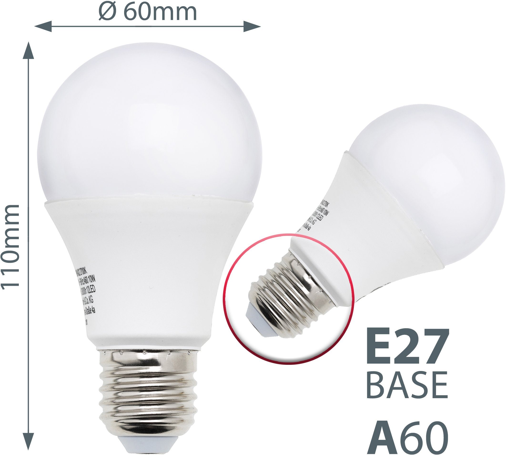 B.K.Licht LED-Leuchtmittel, E27, 5 St., Warmweiß, günstig online kaufen